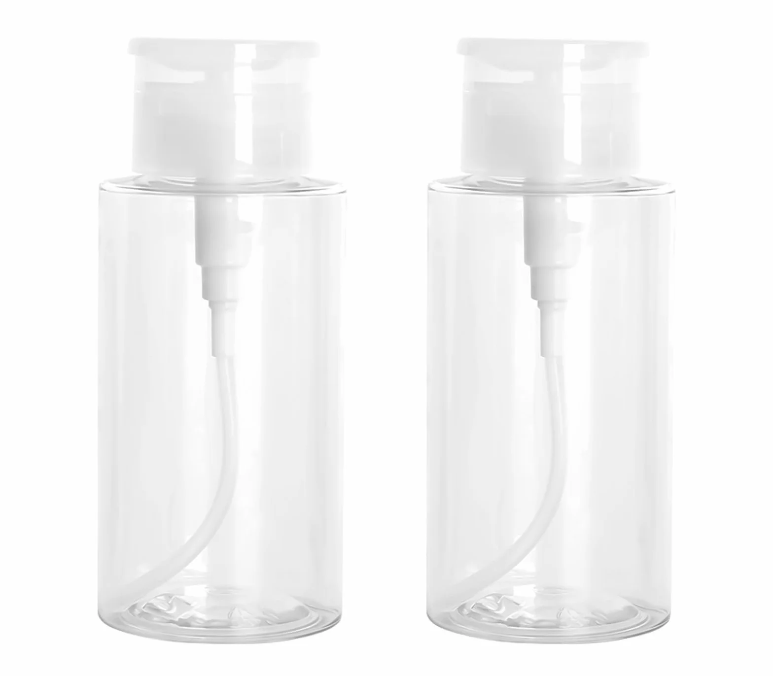 4 Pezzi Dispenser per Smalto, Pompa in Plastica, Contenitori per Liquidi, Bottiglie Vuote Riutilizzabili con Pompa, Bottiglia Trasparente per Smalto e Struccante