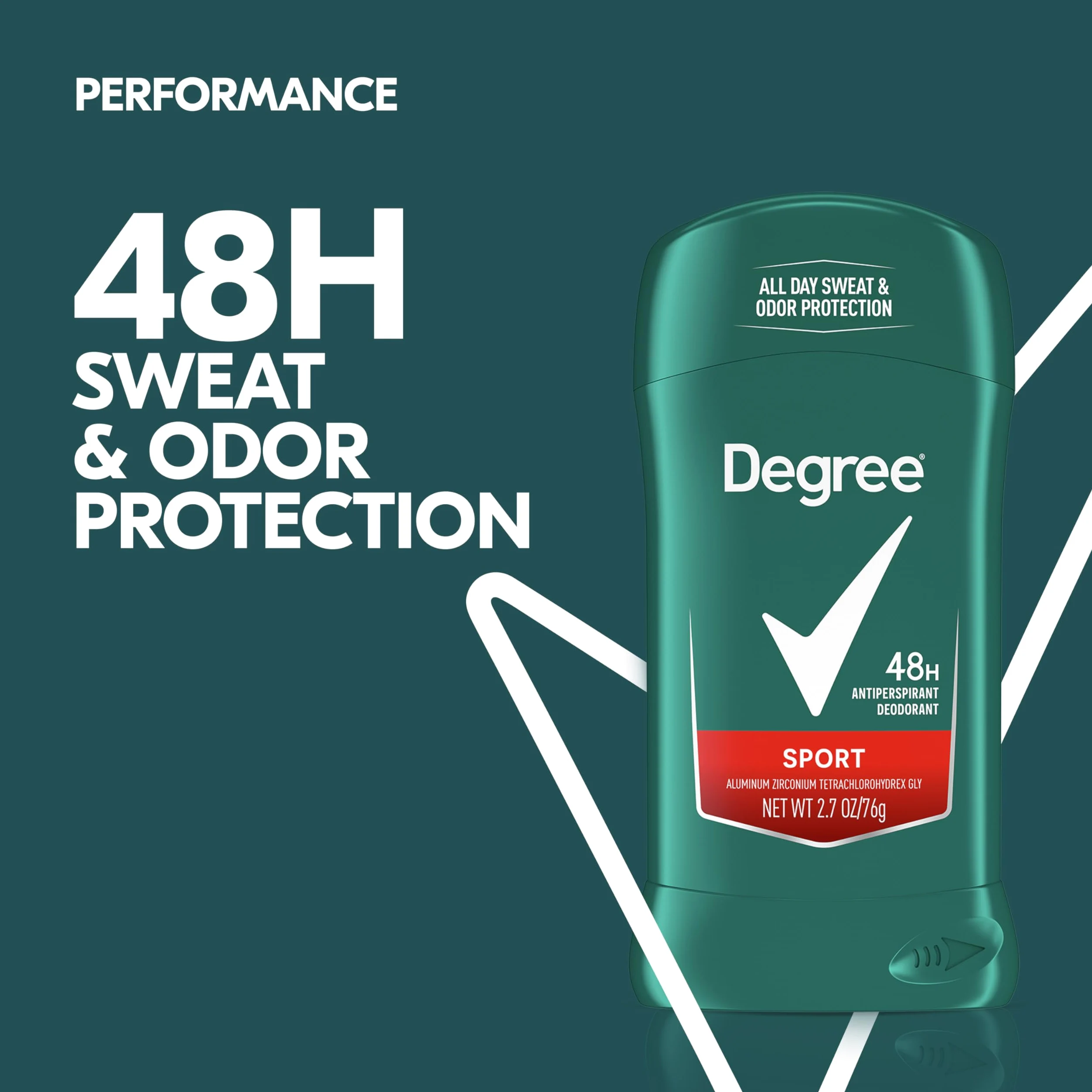 Sport Invisible Antiperspirant & Deodorant Stick by Degree for Men - 2.7 oz Deodorant by Degree