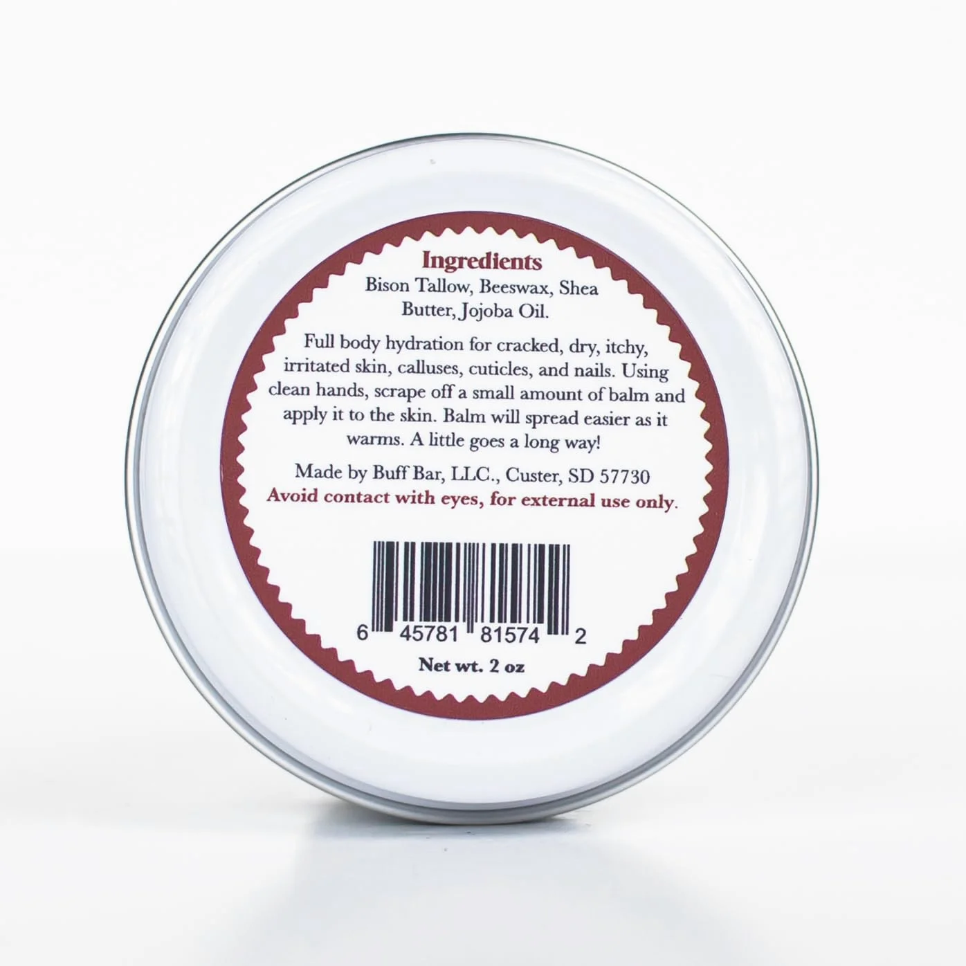 Big Crazy Buffalo - Unguento al sebo di bisone puro, senza profumo, 1 confezione, senza ingredienti irritanti, semplice e pulito, burro per il corpo