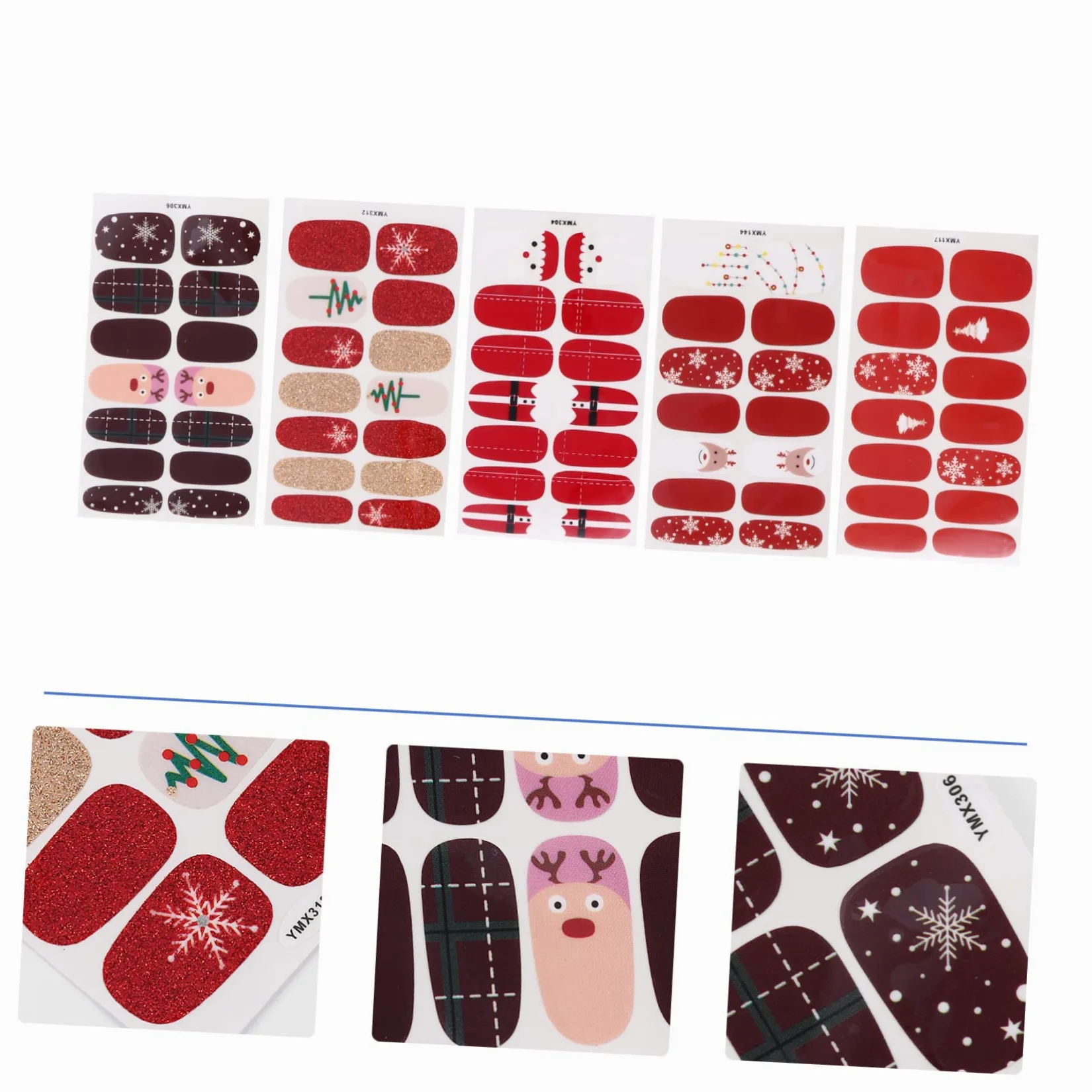 FRCOLOR 3 Set Adesivi Per Unghie Natalizie Adesivi Fai Da Te Per Unghie Natalizie Fai Da Te Per ie ie Per Nail Art ie Per ie 10 fogli*3