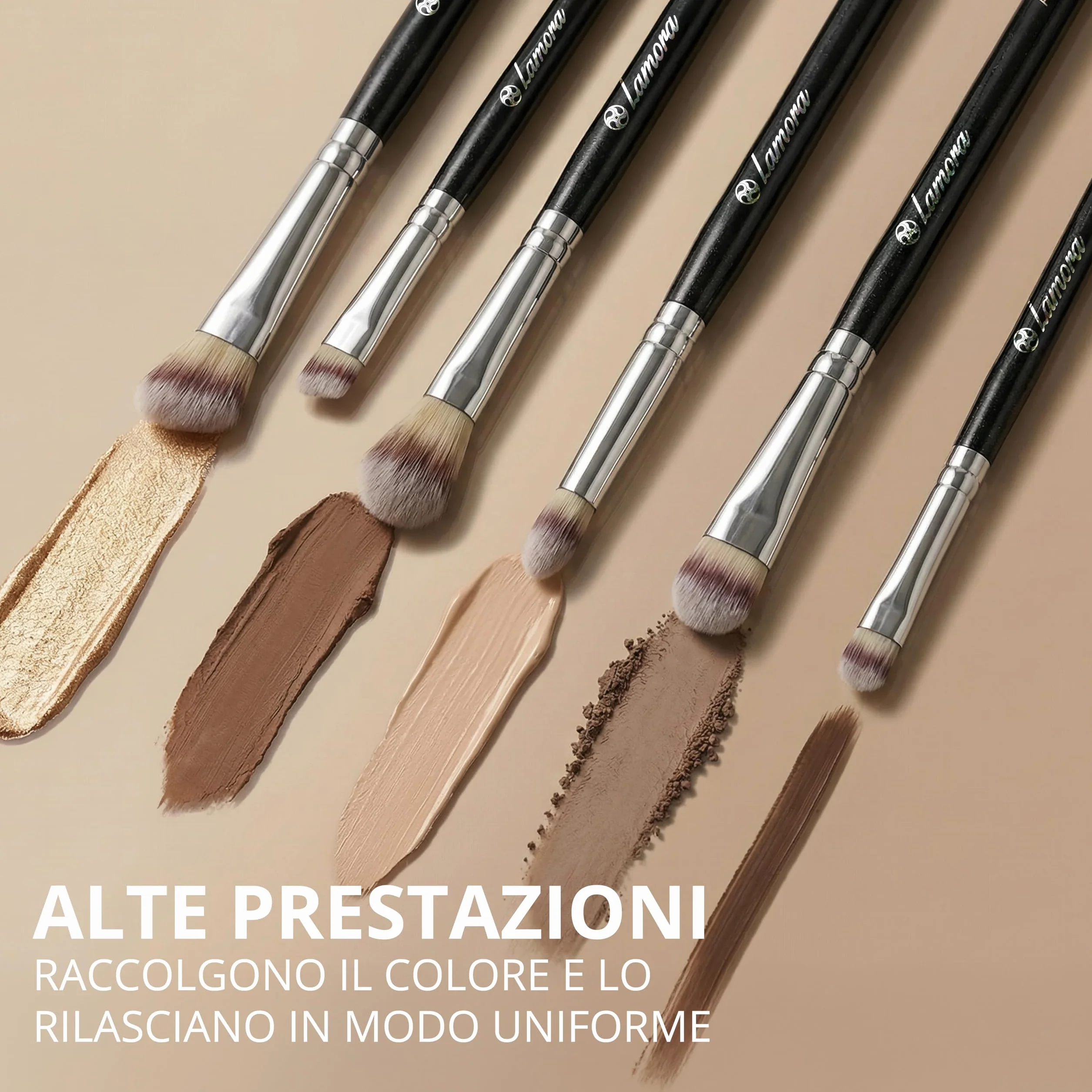 Pennelli per Trucco Occhi Professionali - Make Up Kit di Pennelli per Ombretti, Eyeliner, Sfumato - La Miglior Scelta di Pennelli Essenziali di 7 Pezzi - Matita, Ombretto, Conico, per Definire