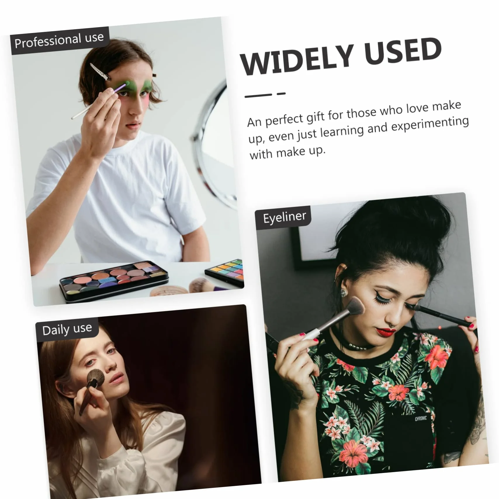 DOITOOL 12pezzi Pennelli Per Eyeliner Pennelli Per Trucco Occhi Professionali Per Applicazione Facile e Precisa Per Makeup Artist e Appassionati Di Bellezza