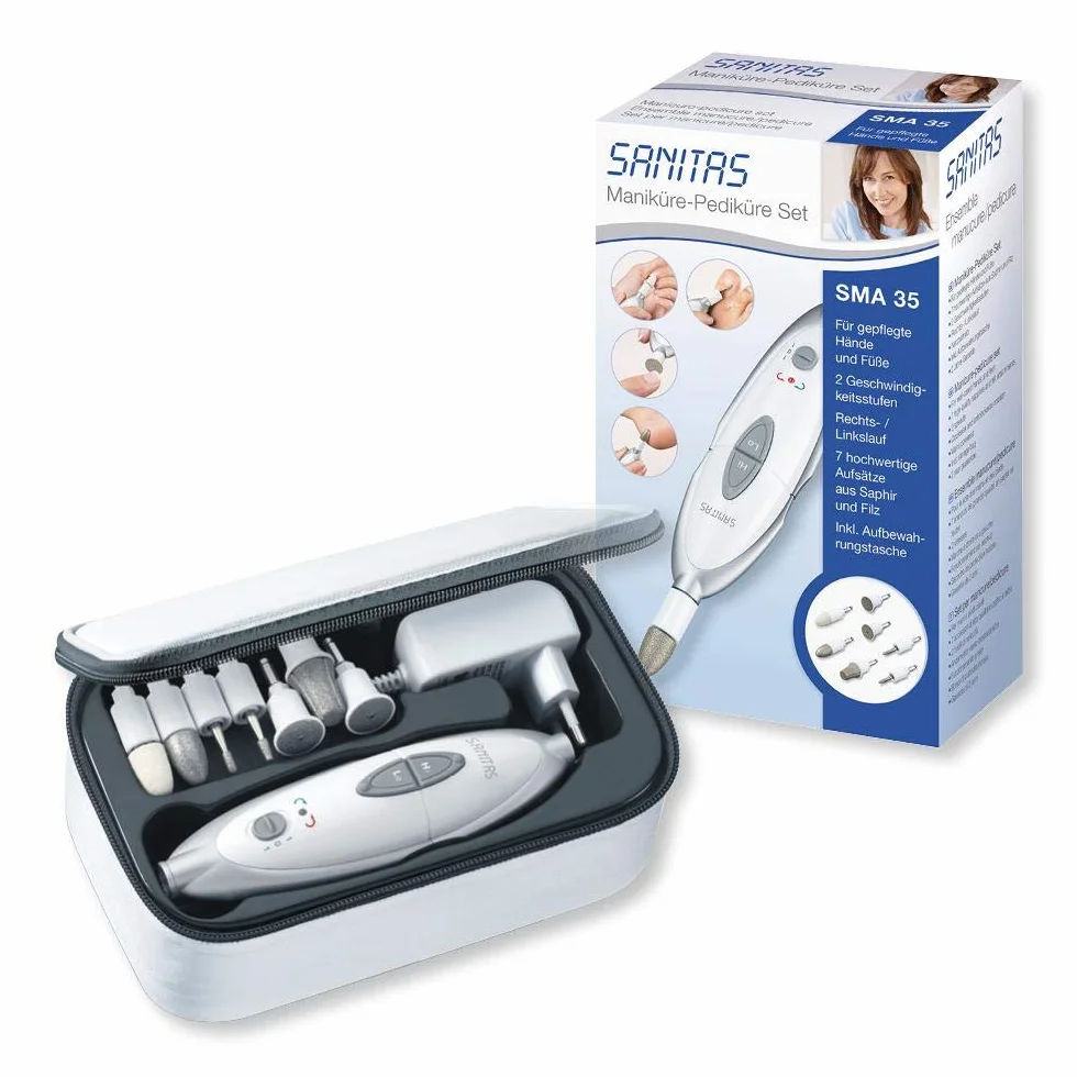 Sanitas SMA 35 Fresa elettrica per Unghie 4600 giri/min 2 livelli di velocità Manicure Pedicure