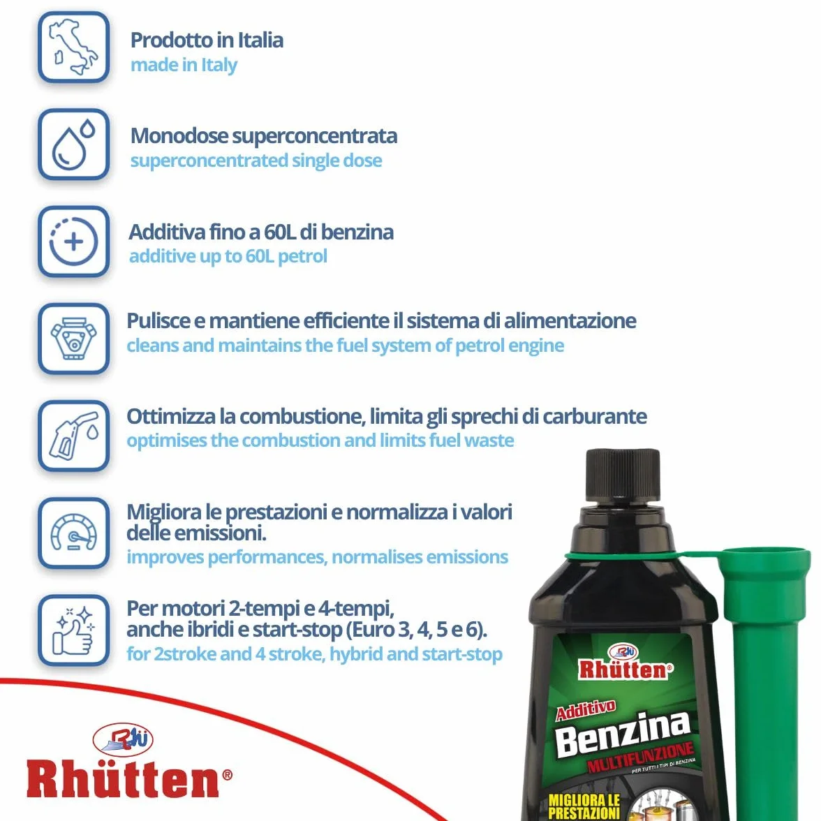 Additivo Benzina Multifunzione Monodose Superconcentrata 150ml