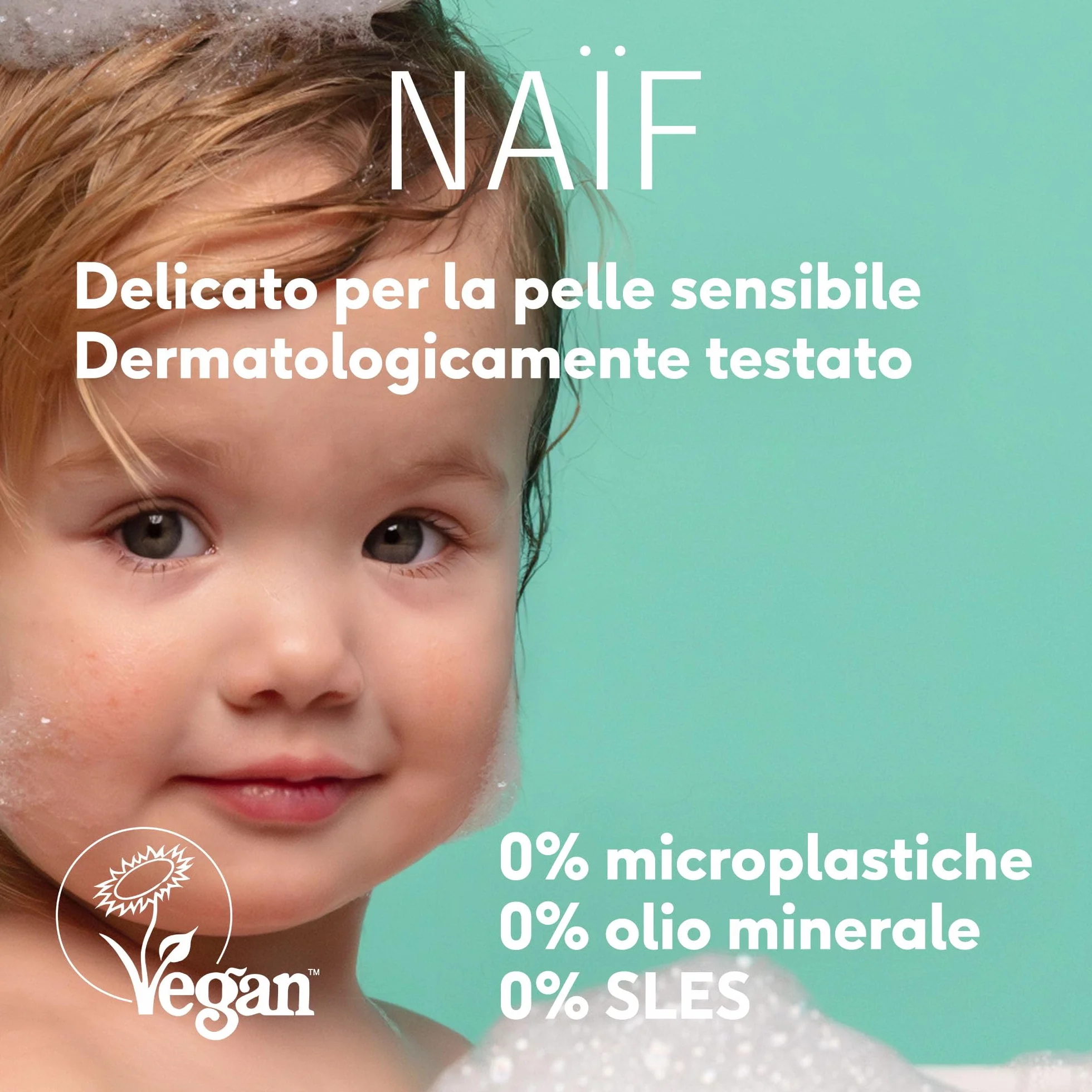 Naïf – Spray Doposole Rinfrescante per Neonati e Bambini – 0% Profumo – Lenisce e Idrata – Senza Microplastiche, Oli Minerali e Siliconi – Vegano – 175 ml