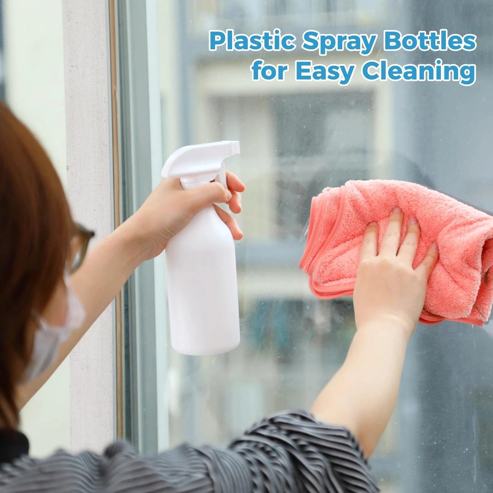 Homaisson 24 flaconi spray vuoti, in plastica, multiuso, riutilizzabili e leggeri, ideali per piante e pulizia