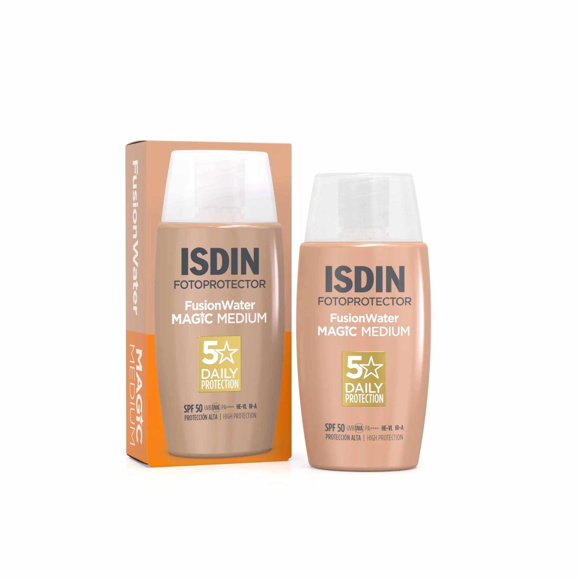 ISDIN Fotoprotector Fusion Water MAGIC Color SPF 50 Protezione Solare Viso Colorata 50 ml