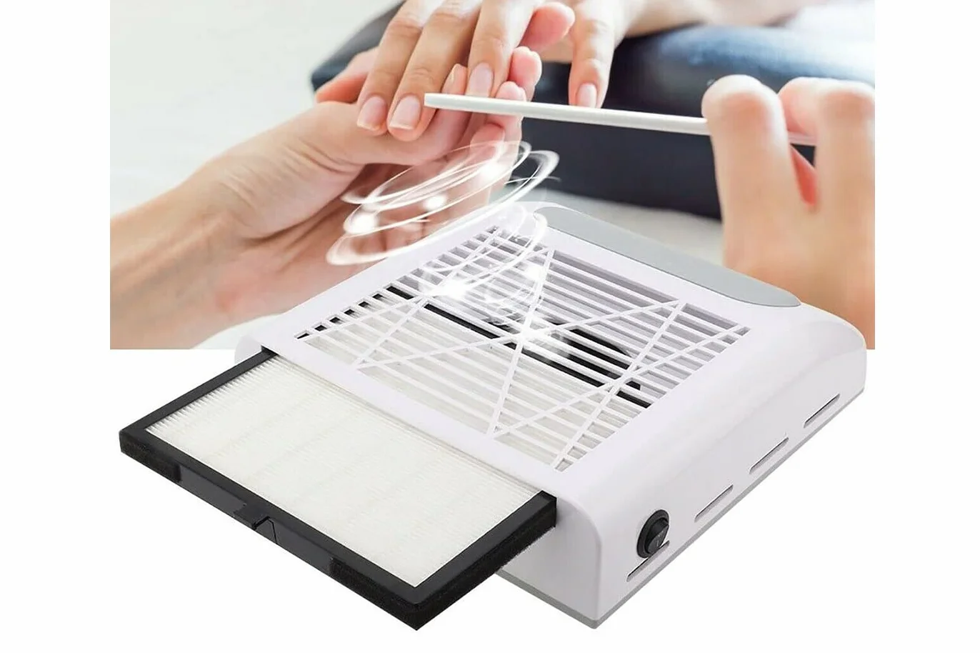 Aspiratore da Tavolo per Unghie, colore bianco per manicure, ricostruzione unghie