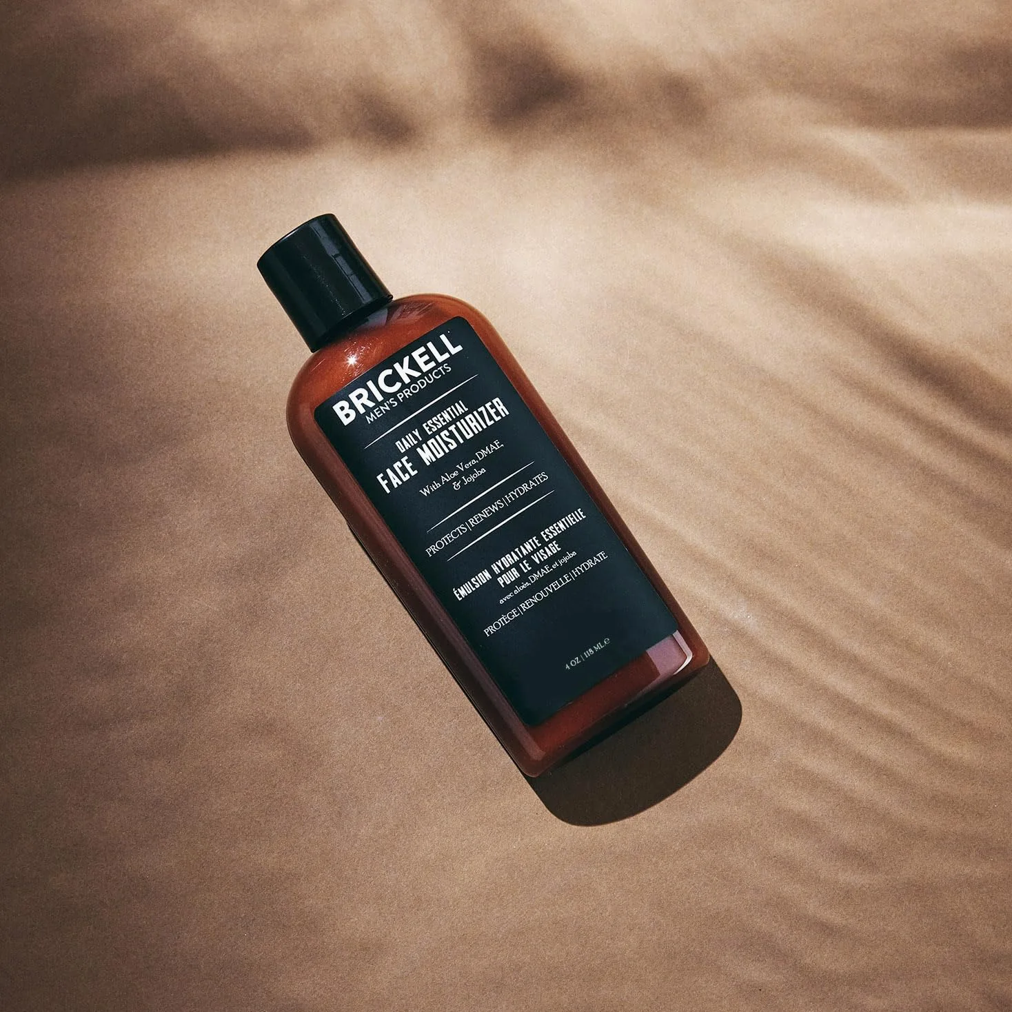 Brickell Men's Products Crema Idratante Viso Essenziale Quotidiana per Uomo - Lozione Viso Naturale ed Organica, 118 ml, Inodore