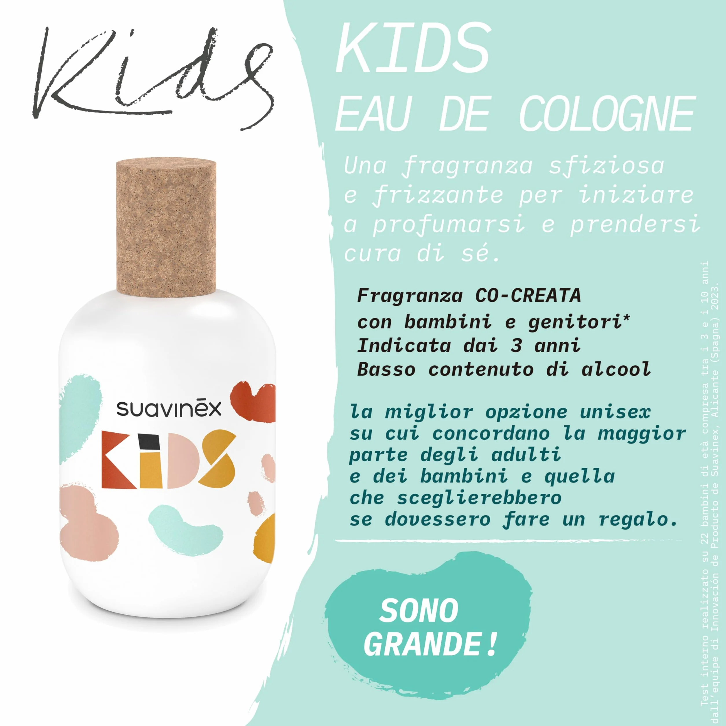 Suavinex Kids Acqua di Colonia per Bambini 100 ml Spray Fruttato Dermatologicamente Testata 3-10 Anni