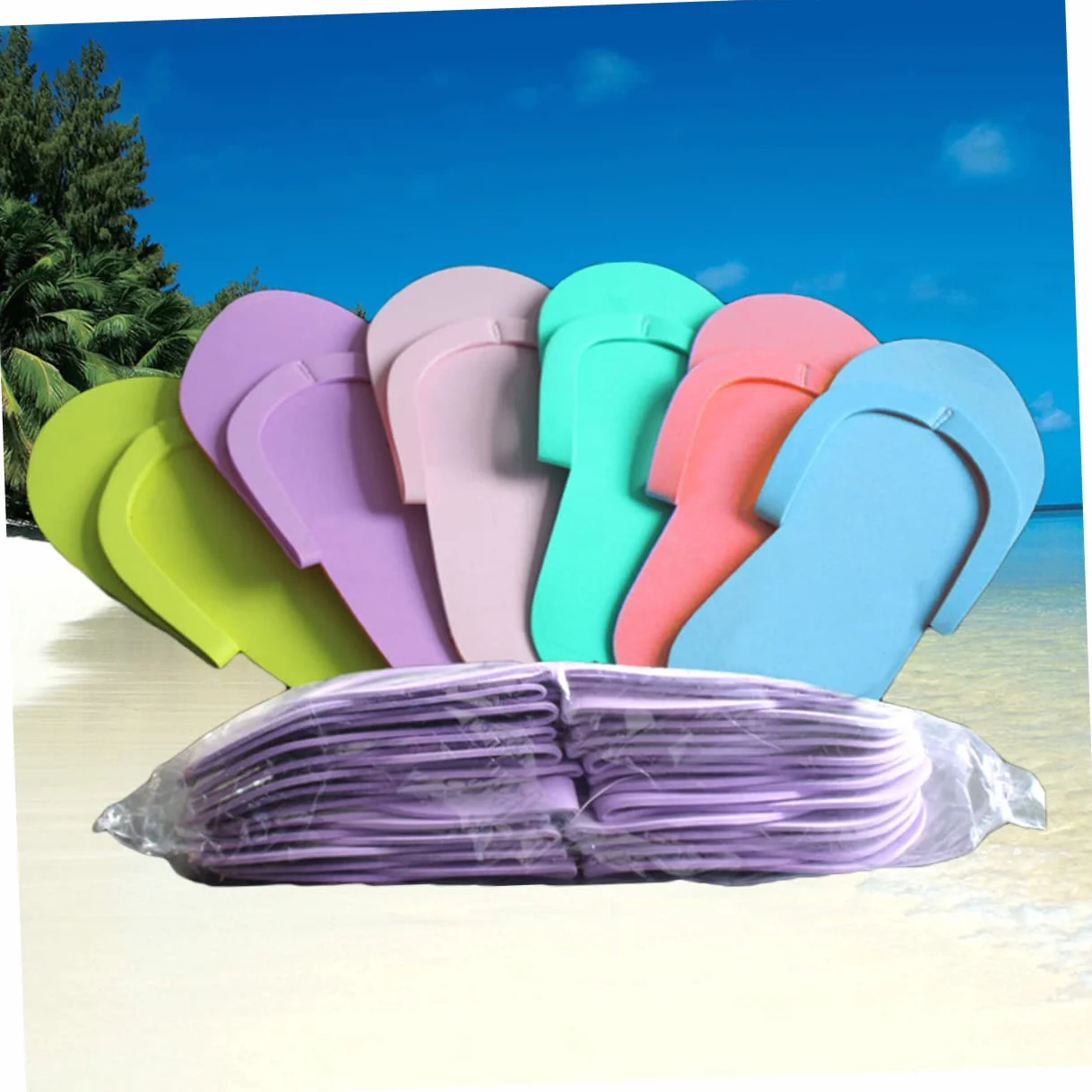 Infradito monouso per doccia/salone di bellezza/pedicure/spiaggia, in schiuma, 36 paia, colore casuale