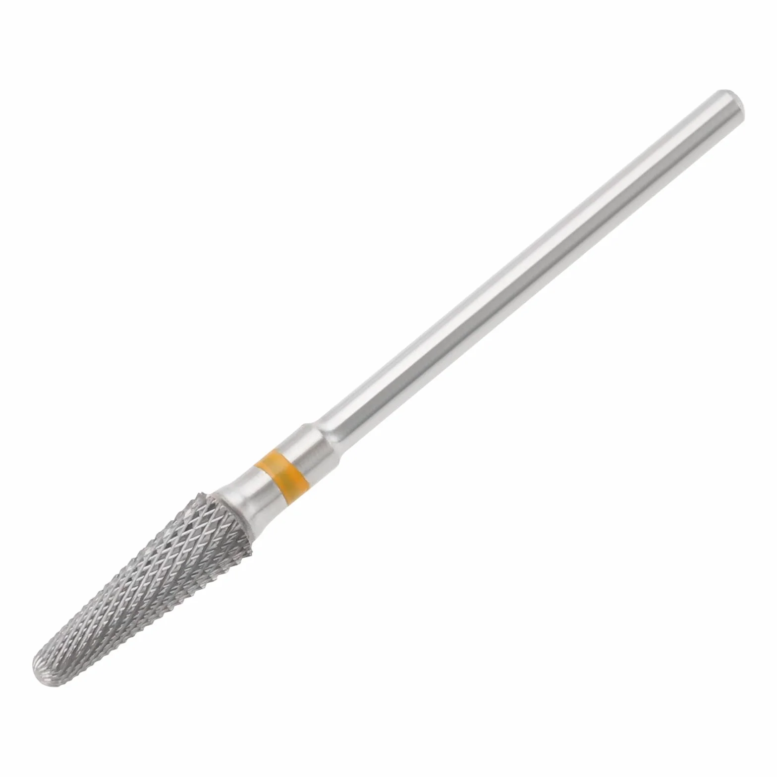 Punta per fresa in metallo duro 2,35 mm per trapano elettrico manicure rimuovere cuticole gel (XF giallo denti extra fini)