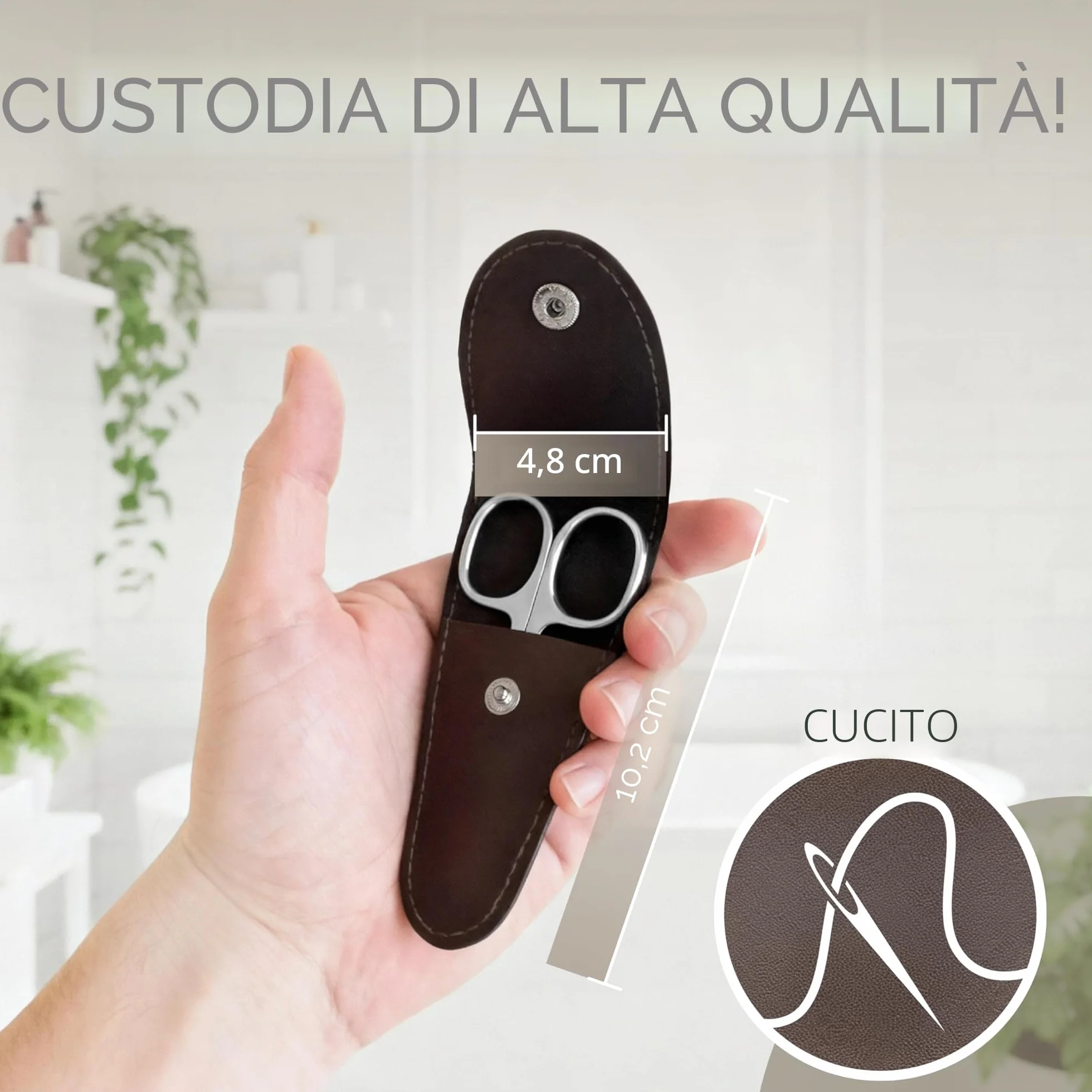 Forbici per unghie Solingen Germania extra affilate taglio curvo custodia mancini