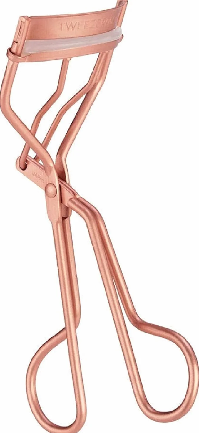 TWEEZERMAN Piega ciglia Classic (con 3 cuscinetti di ricambio, manico ergonomico e molla morbida, acciaio inox)