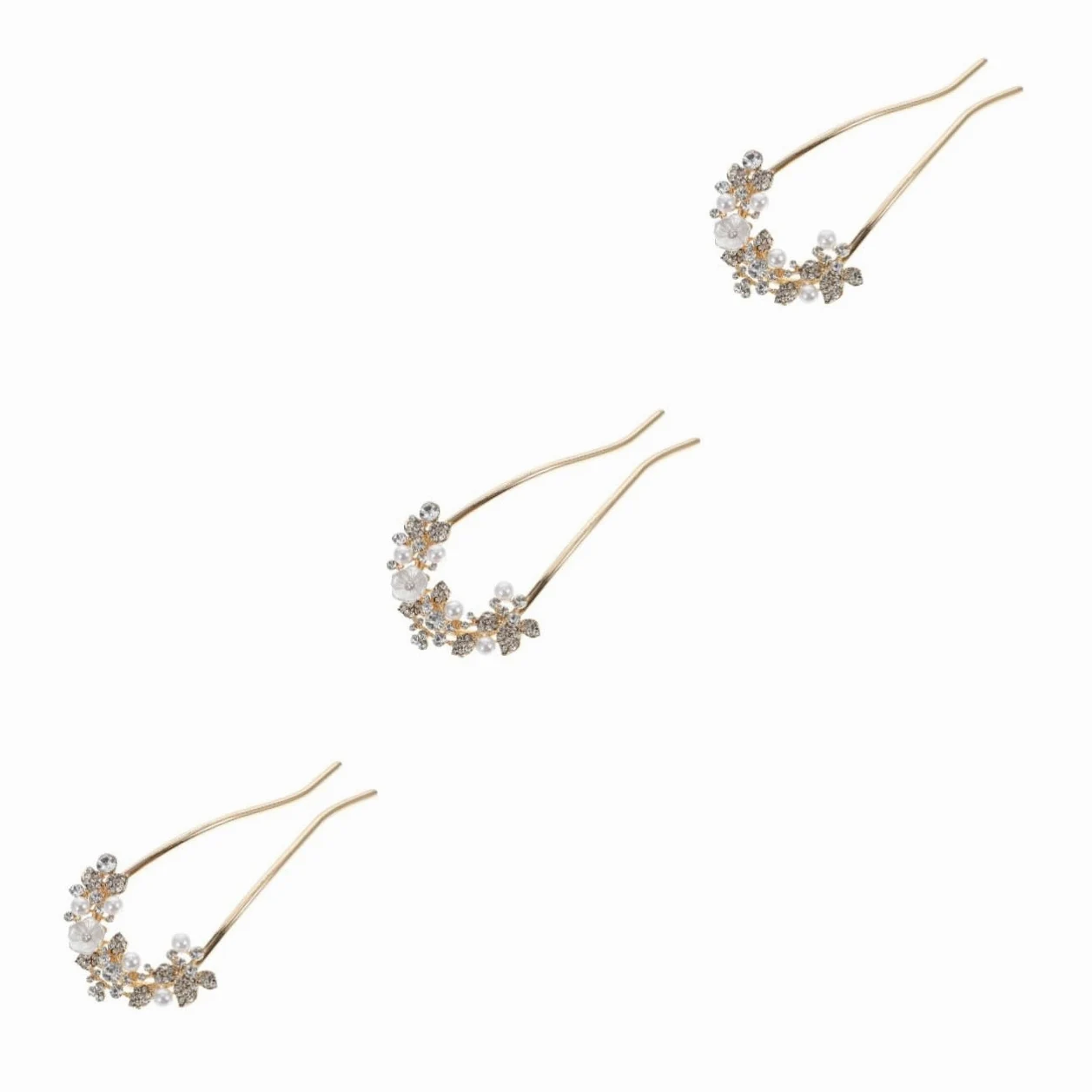 minkissy 3pezzi Fermaglio Elegante Per Con Perle e Strass Accessorio Moda Per Donne e Ragazze Design Raffinato Per Acconciature Formali e Informali