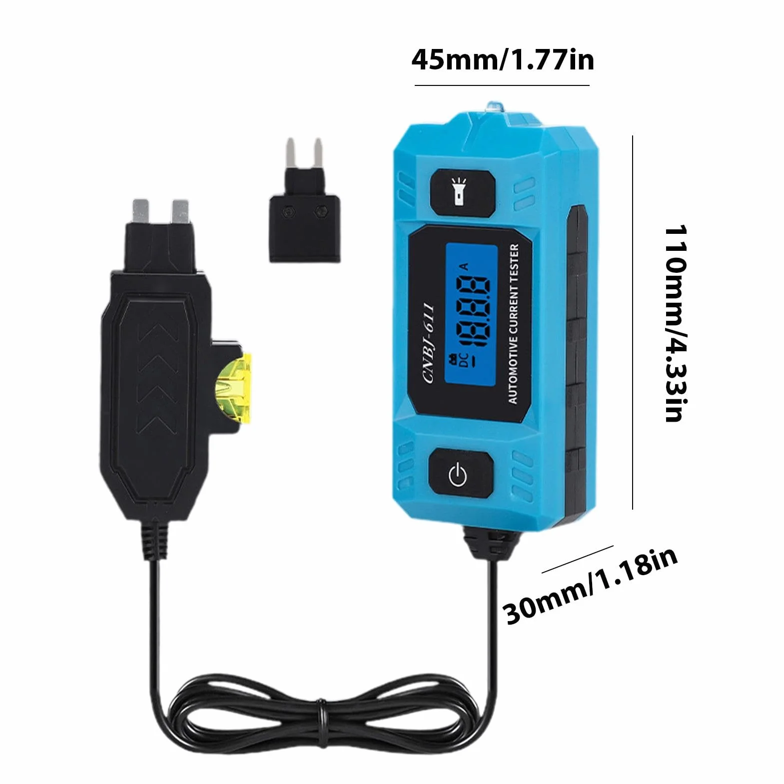 Tester di fusibili auto digitale LED alta precisione