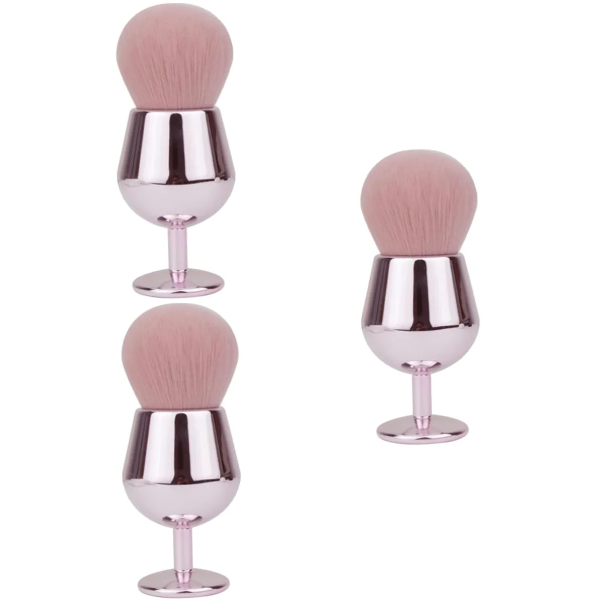 MAGICLULU 3 Pezzi Pennello Per Il Trucco Blush Pennello Per Il Viso Per Sintetici Sciolti Morbido Setoso Non Perde Per Donne E Ragazze