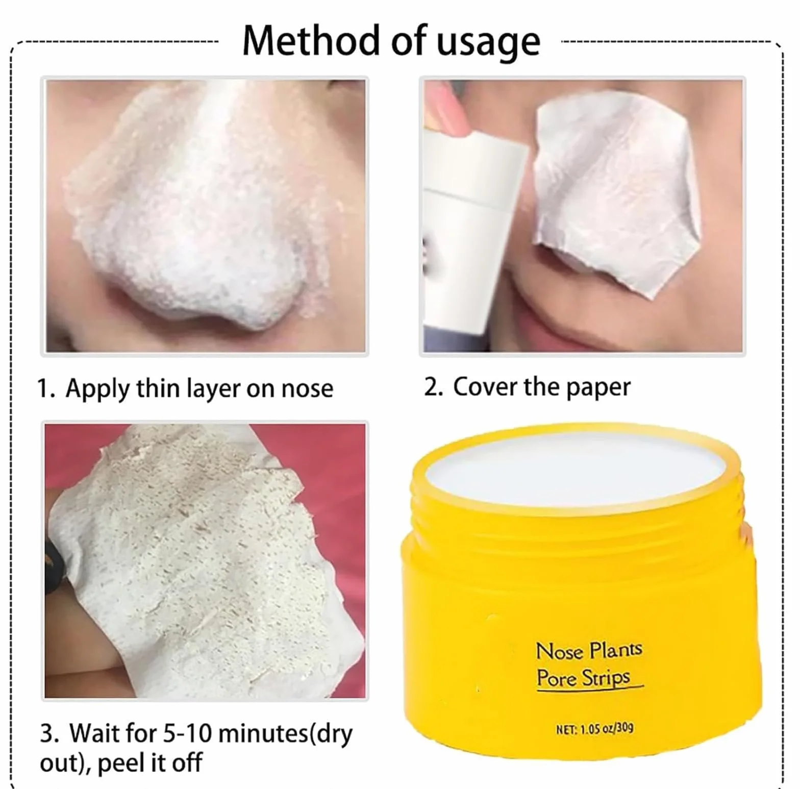 Luelle Pore Strips - Luelle Nose Pore Strips,Luelle Blackhead Remover,Deep Cleansing Pore Strips,Blackhead Mask with 60 PCS Strips,Nose Plants Pore Cleanser Purifying Face Mask for Nose & Face (1Pcs)