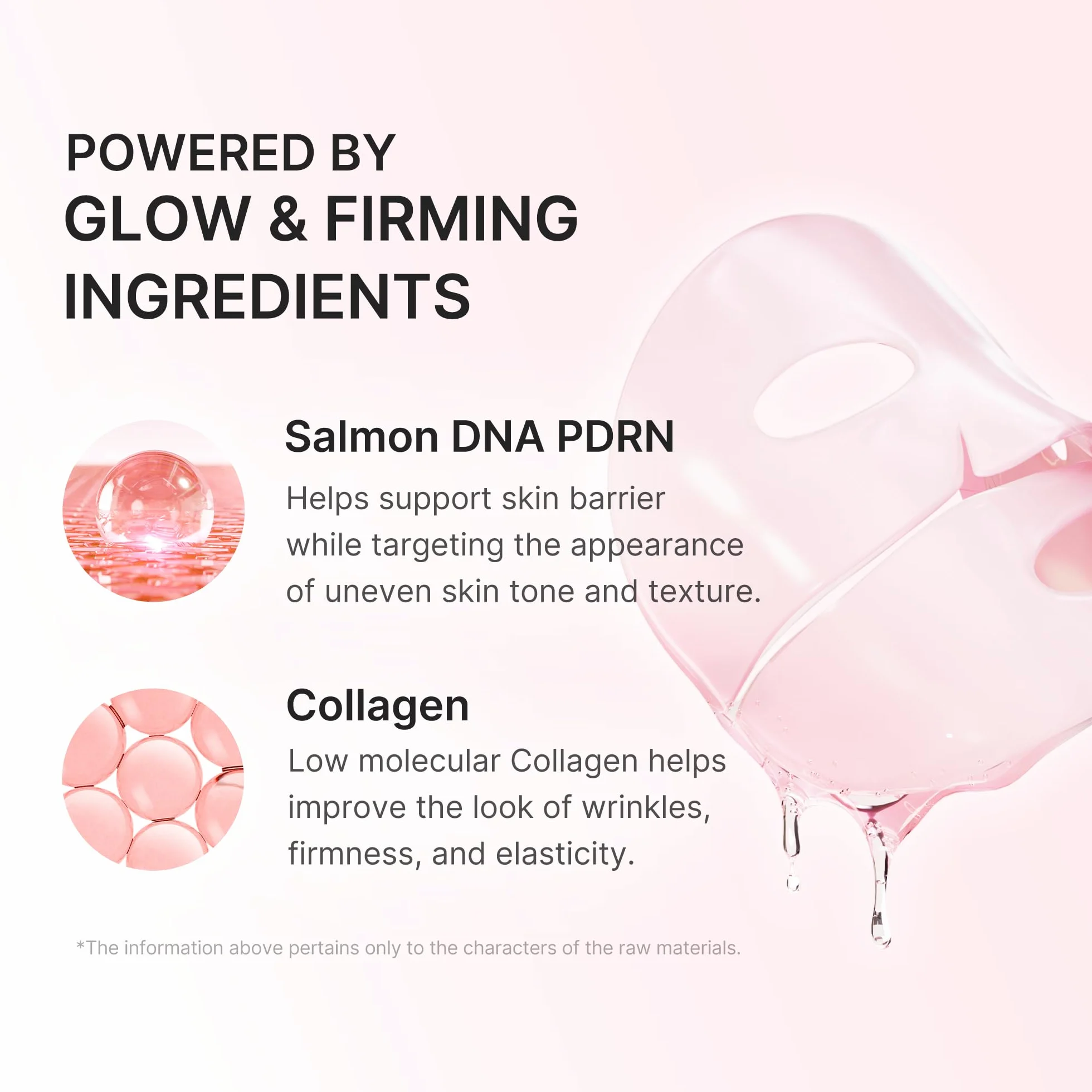 Medicube Salmon DNA PDRN Collagen Gel Mask Night, Luminosa Elastica Idratante Rassodante, 4 Pezzi