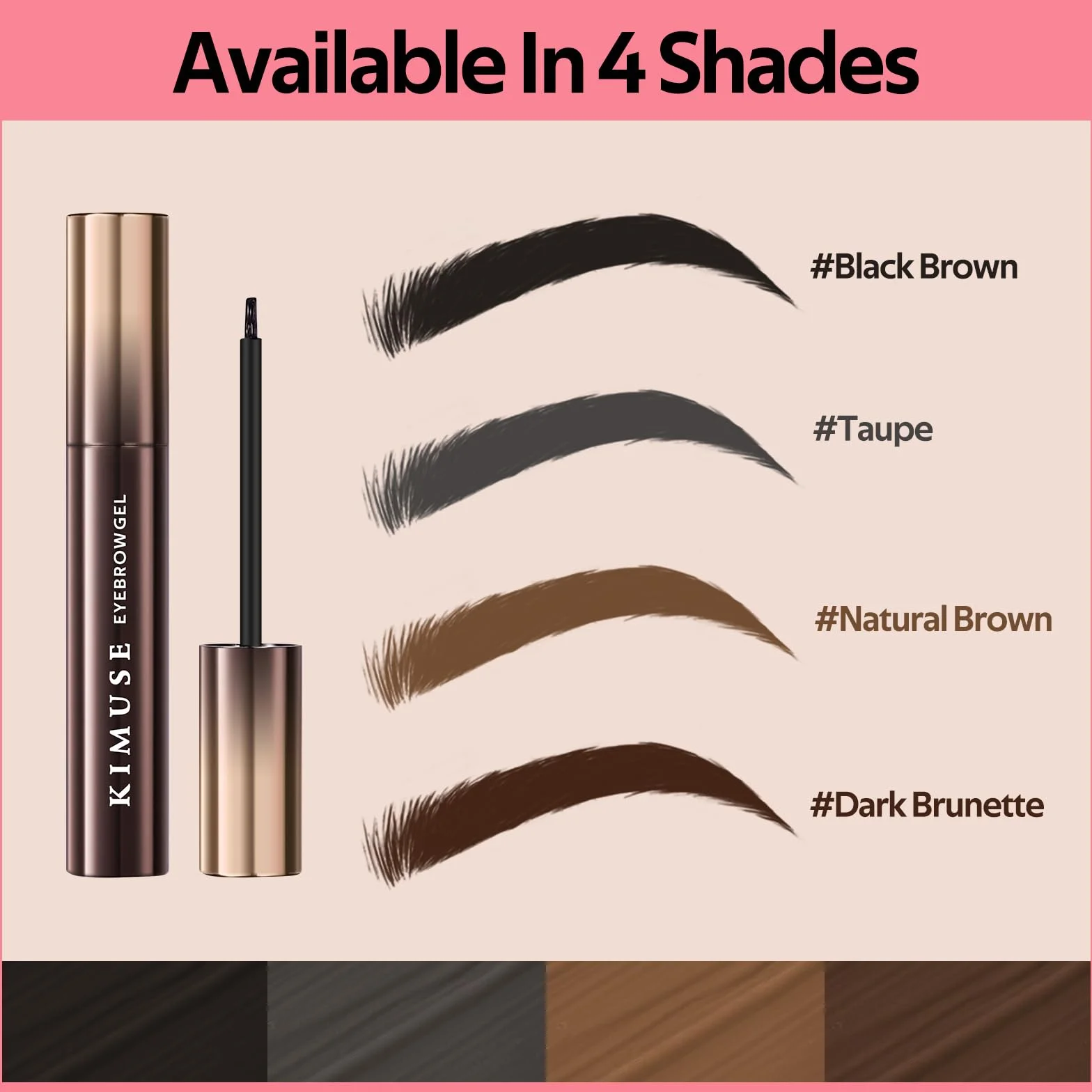 KIMUSE Eyebrow Gel, Tinta per Sopracciglia a Lunga Tenuta, Gel per Sopracciglia Impermeabile, Anti-Transfer, Antisfumatura, 0.17oz