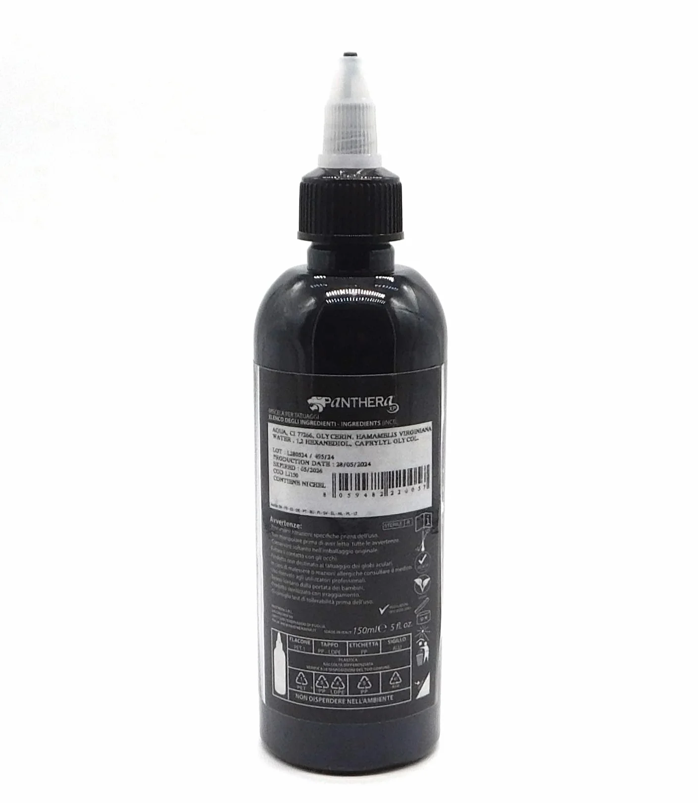 Panthera Black Ink Liner 150ml inchiostro per tatuaggi - tattoo ink Reach conform