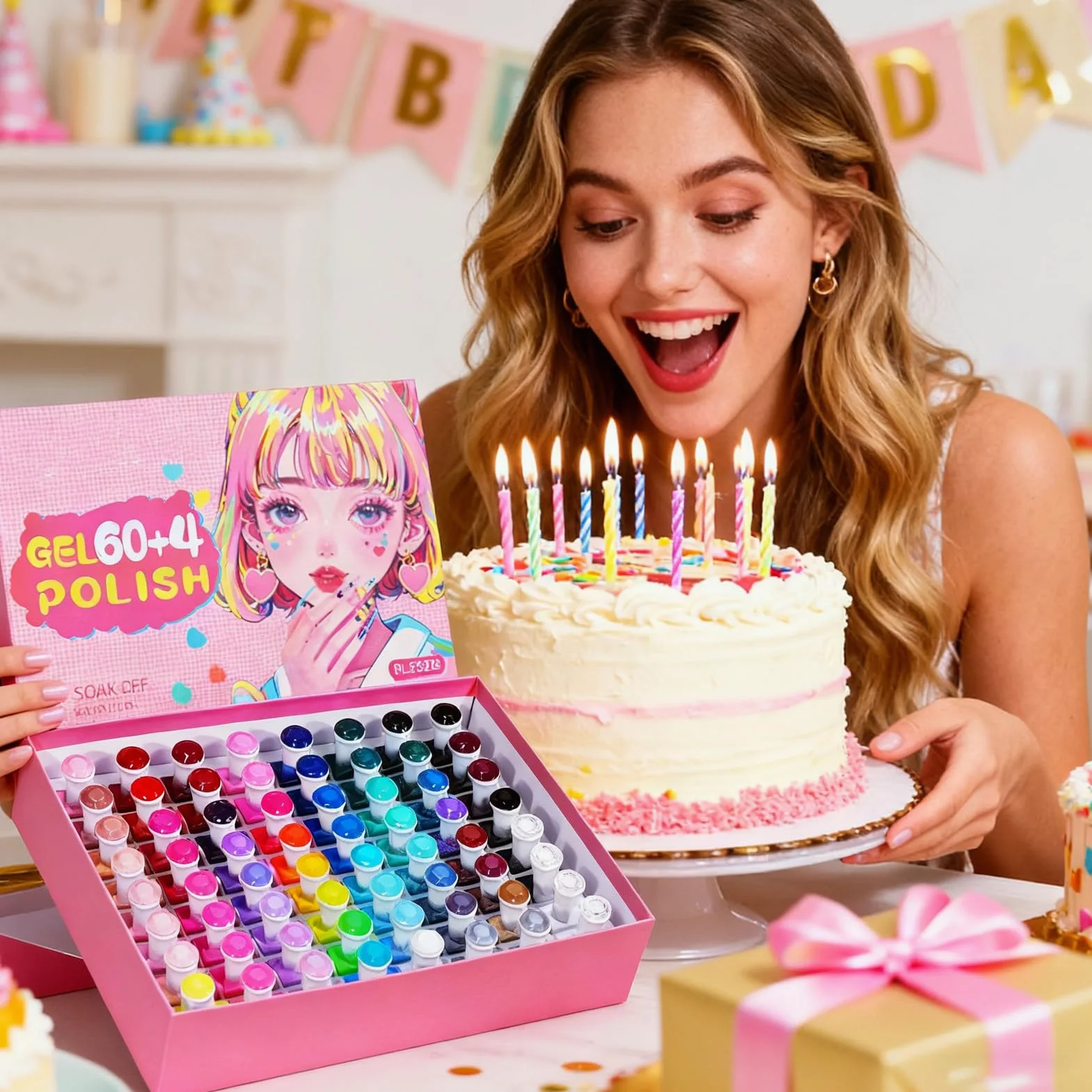 Set Smalto per Unghie Gel 60 Colori Duraturo Asciugatura Rapida Forniture | Colori Smalto Gel Per Casa Salon Manicure Spa Viaggio Matrimonio Festa Sposa Vacanza Festival