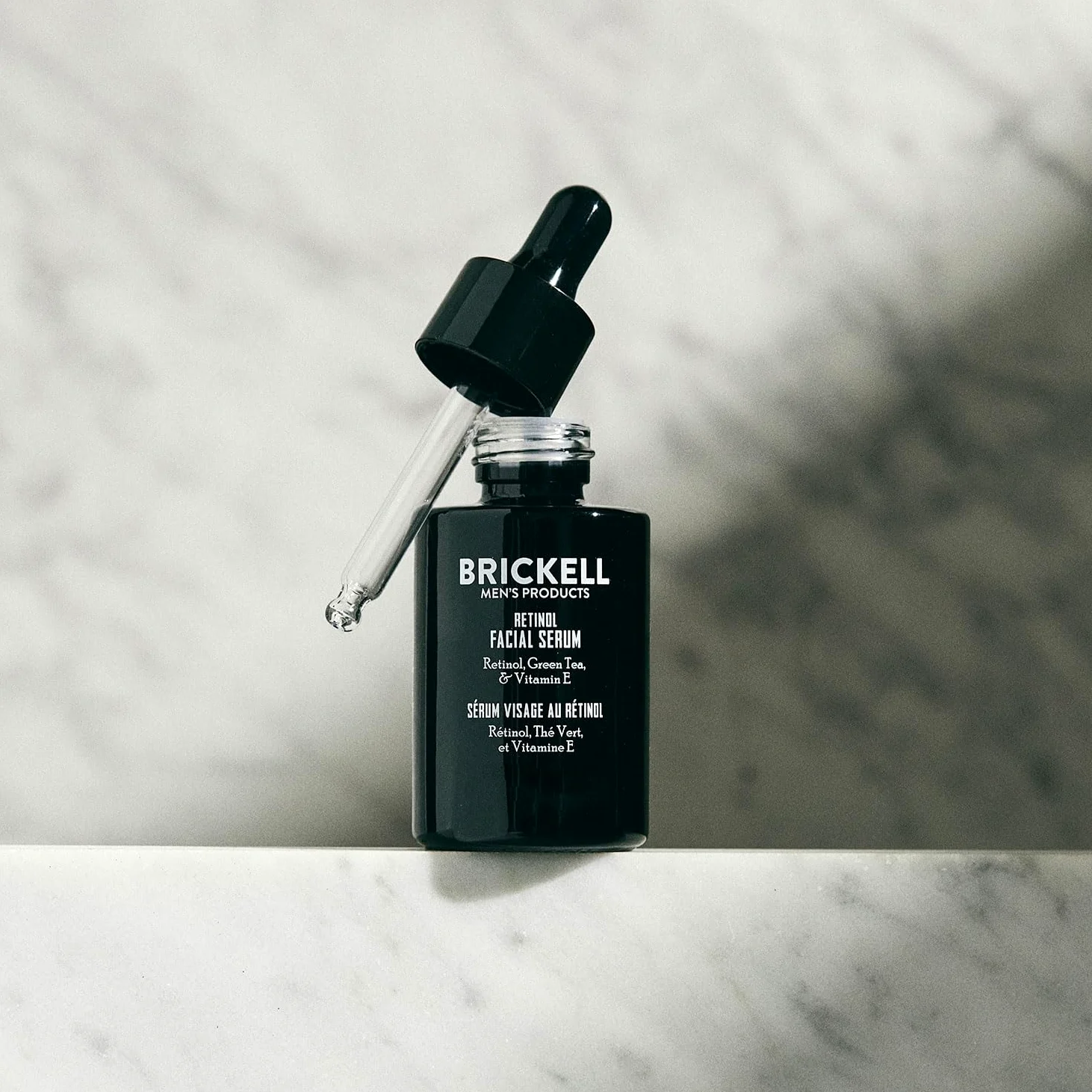 Brickell Siero al Retinolo da Uomo per Rassodare le Linee del Viso e le Rughe degli Occhi, Siero per la Cura della Pelle del Viso Idratante Profonda per Anti-età, Senza Profumo, 30 ml