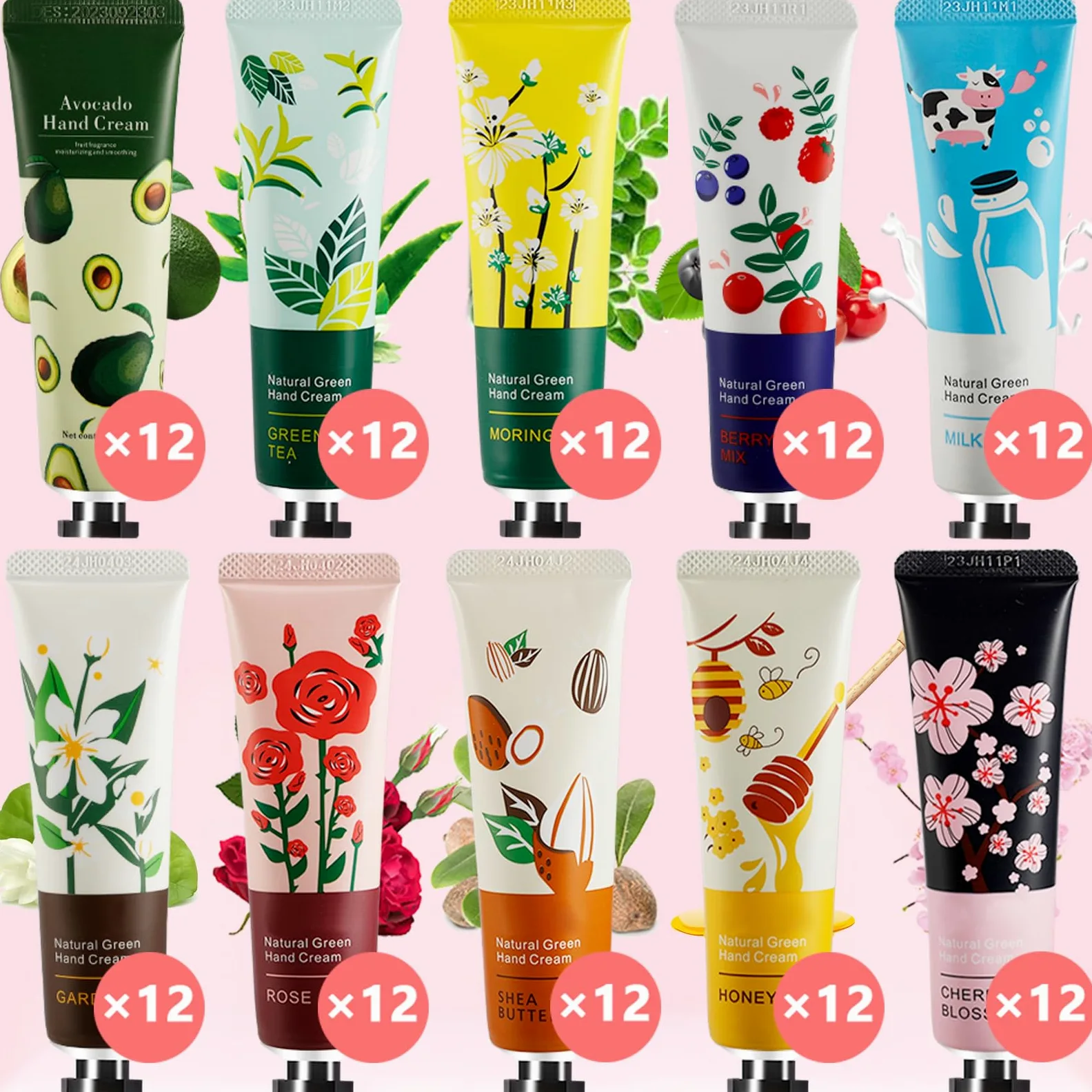Crema mani da donna (120 pezzi), lozione per le mani sfuse (formato da viaggio) per mani secche e screpolate, crema idratante per la cura delle mani, mini lozione per le mani con