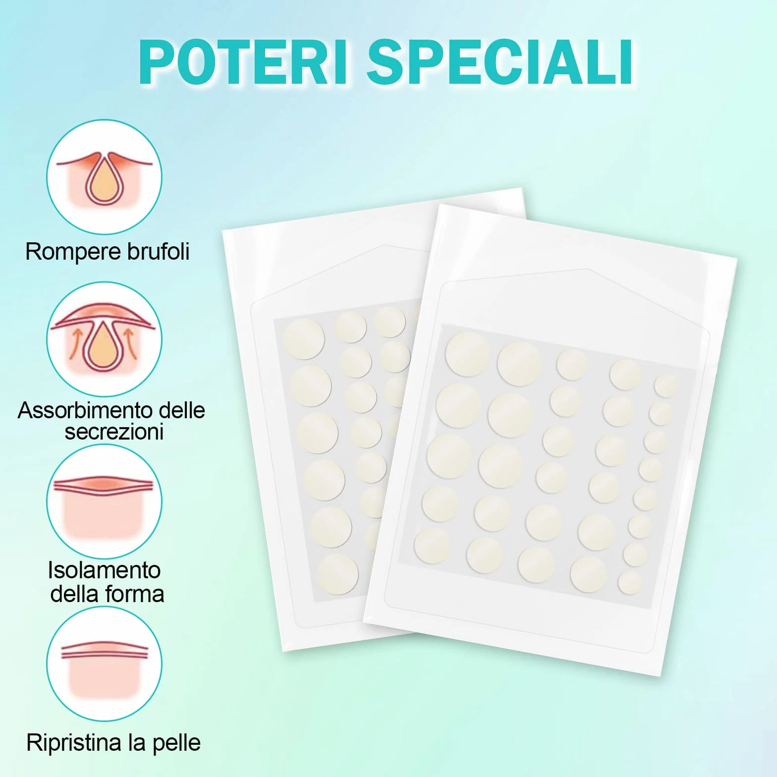 Patch Brufoli Pimple Patch con olio dell'albero tè Acido Salicilico Cerotti Brufoli Invisibili Impermeabili Patch Brufoli Viso Possono Sbarazzarsi dell'acne Velocemente (264 pezzi)
