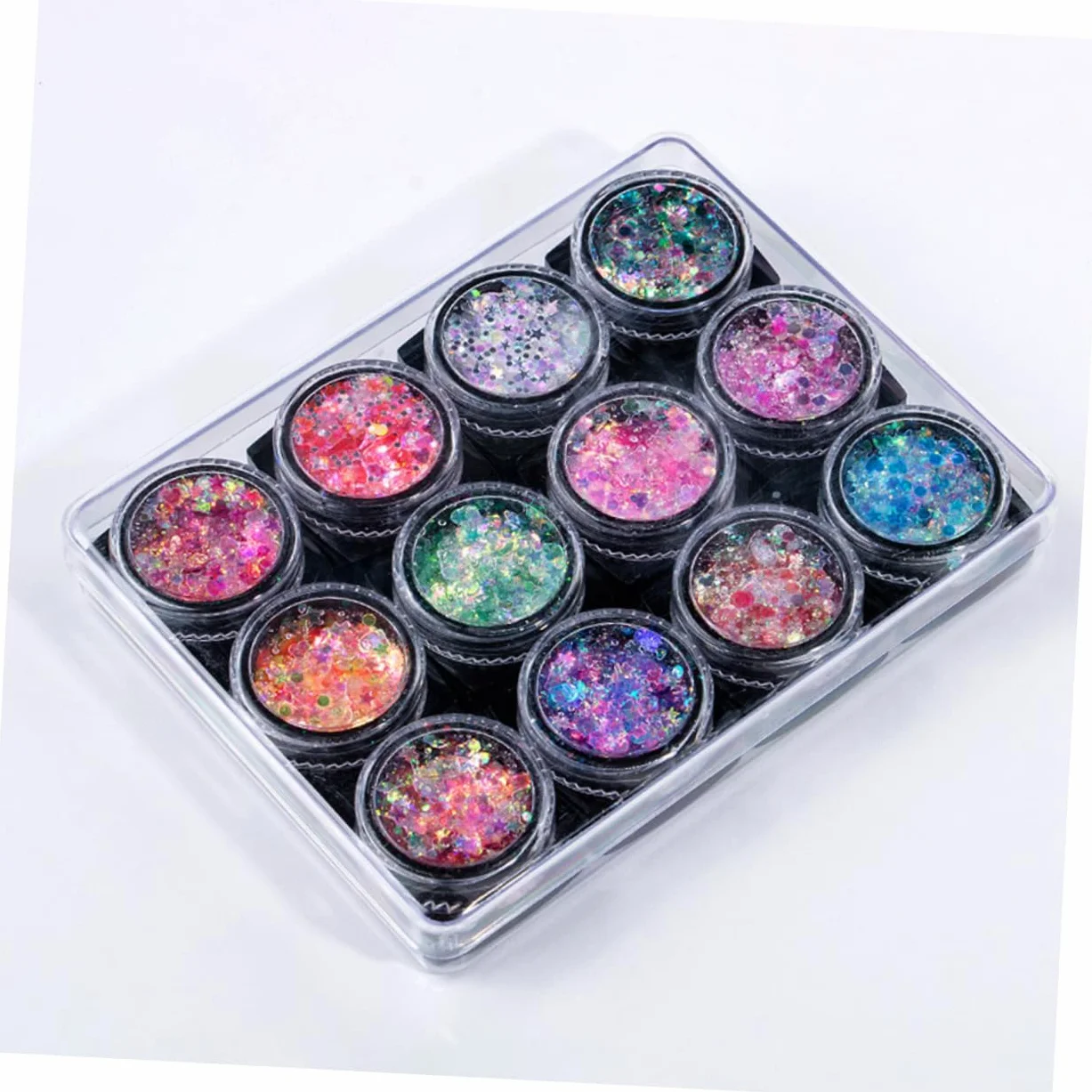 POPETPOP Set Da 2 Pezzi vistoso gel di paillettes per il corpo trucco arredamento del corpo bglossy gel per il corpo glitterato gel di paillettes per il viso gel per il corpo con paillettes