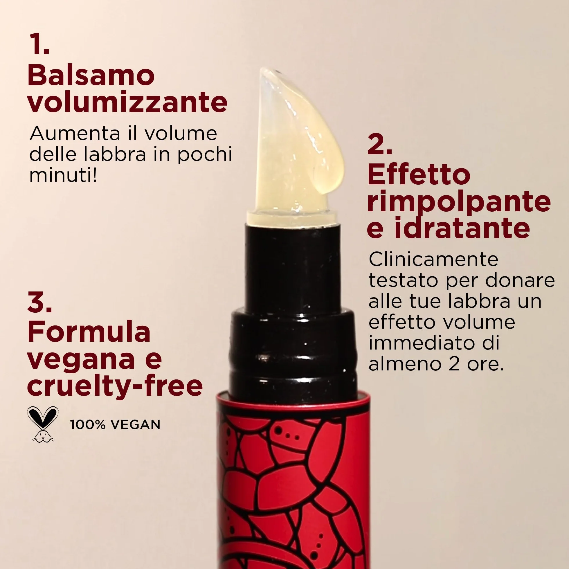 NABLA Viper Lip Plumper Balsamo labbra volumizzante trasparente effetto rimpolpante nutriente antiossidante