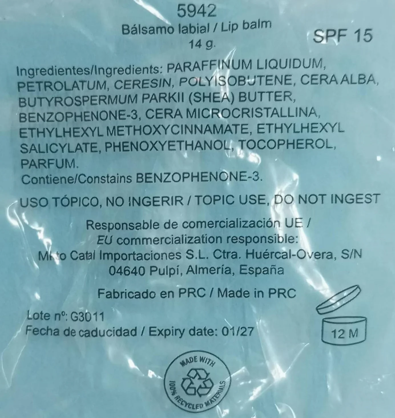 Confezione da 80 balsami per labbra a forma di sfera. SPF15 idratante e dermatologicamente testato. Aroma vaniglia, diametro 3,8 cm.