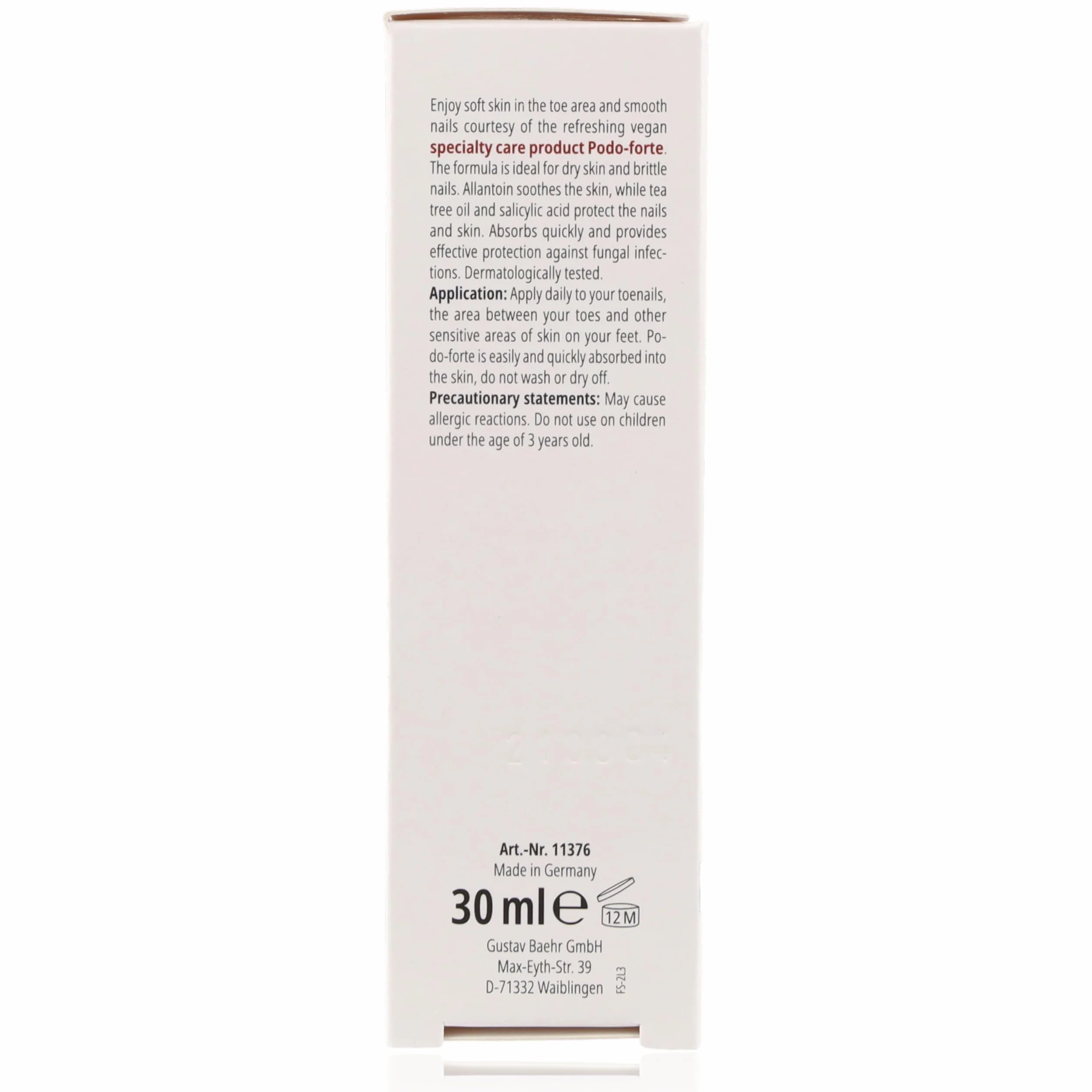 Podo forte fluido con olio di albero del tè, cura speciale delle dita, cura delle unghie, pediBaehr, 30 ml