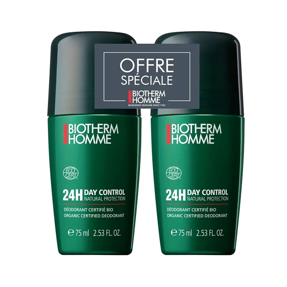 Deodorante antitraspirante Roll-on Uomo 2 x 75 ml Day Control Biotherm