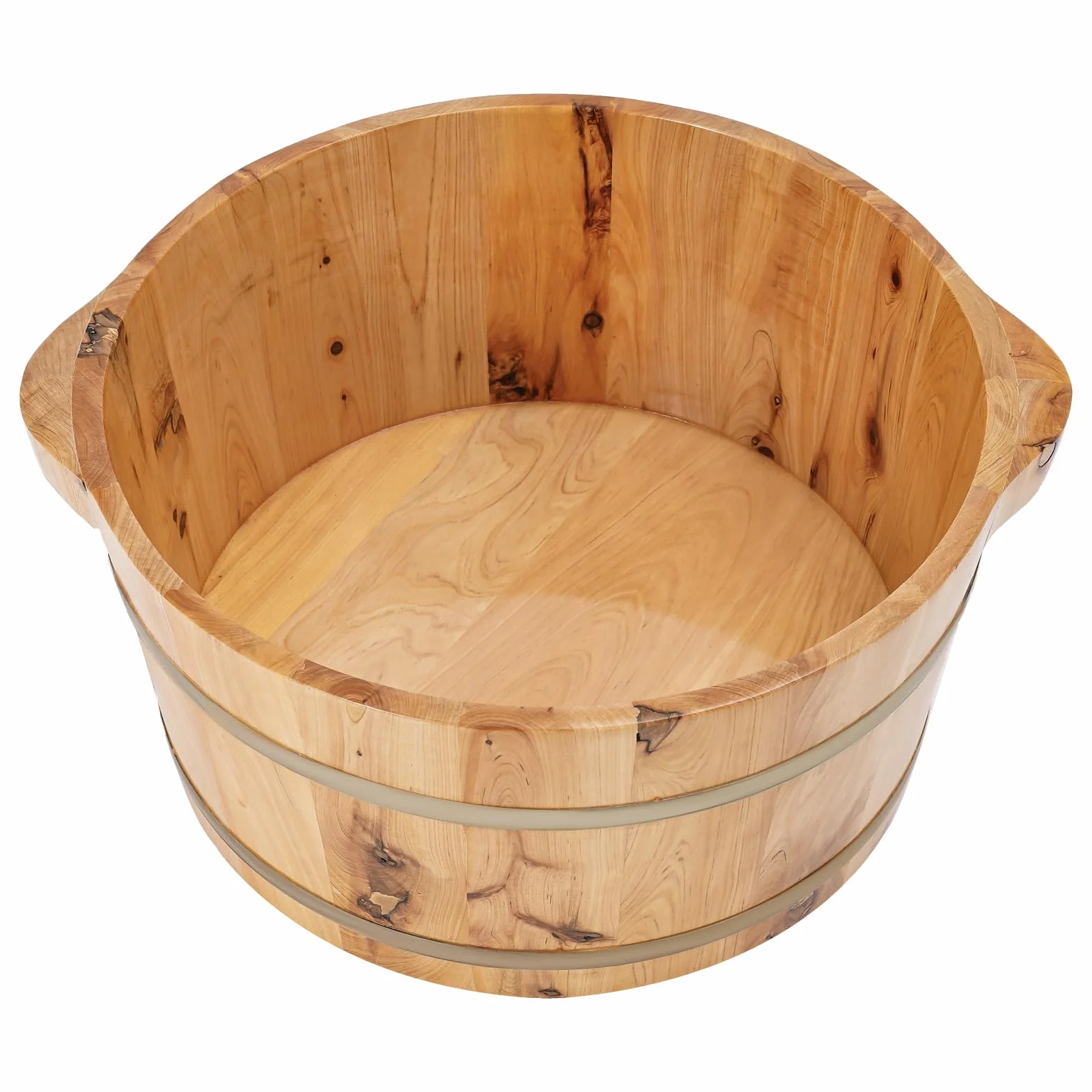 Vasca per piedi in legno con serbatoio di calore, secchio per piedi in legno, pratico secchio per pedicure, secchio sauna per benessere, spa, sauna, regalo, 36,5 x 18 cm