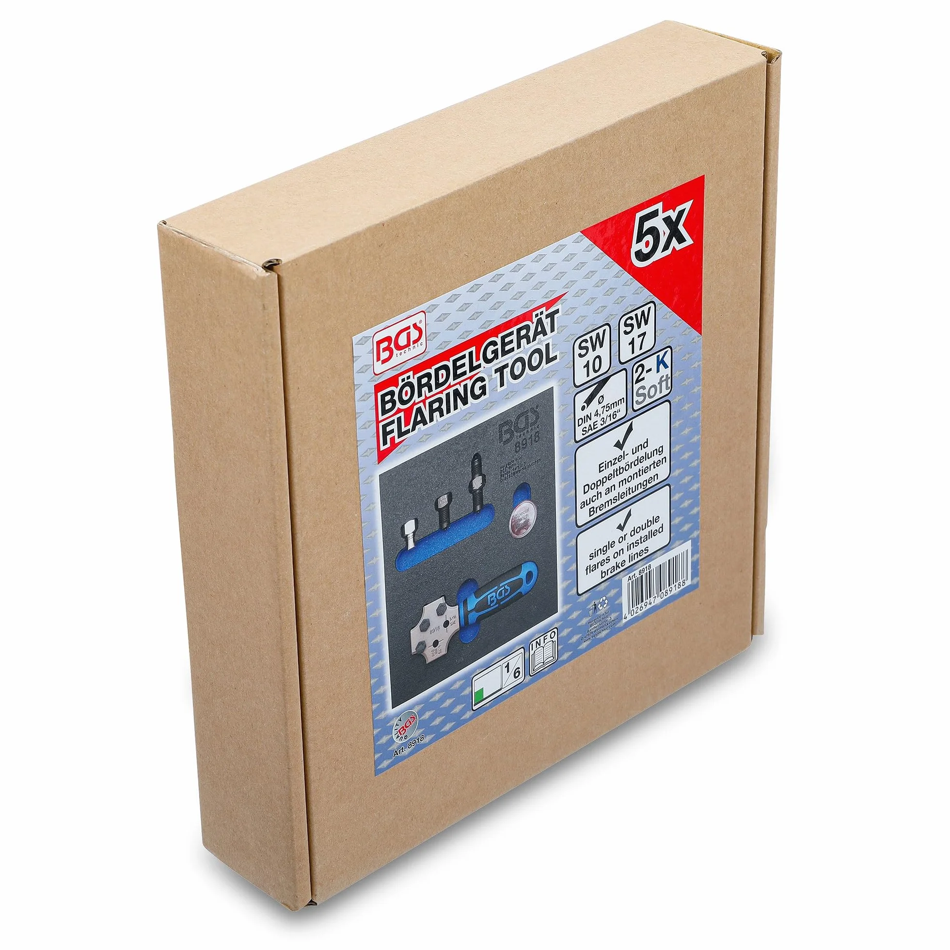 BGS 8918 Modulo per carrelli portautensili 1/6 Svasatore SAE DIN 4,75 mm (3/16")
