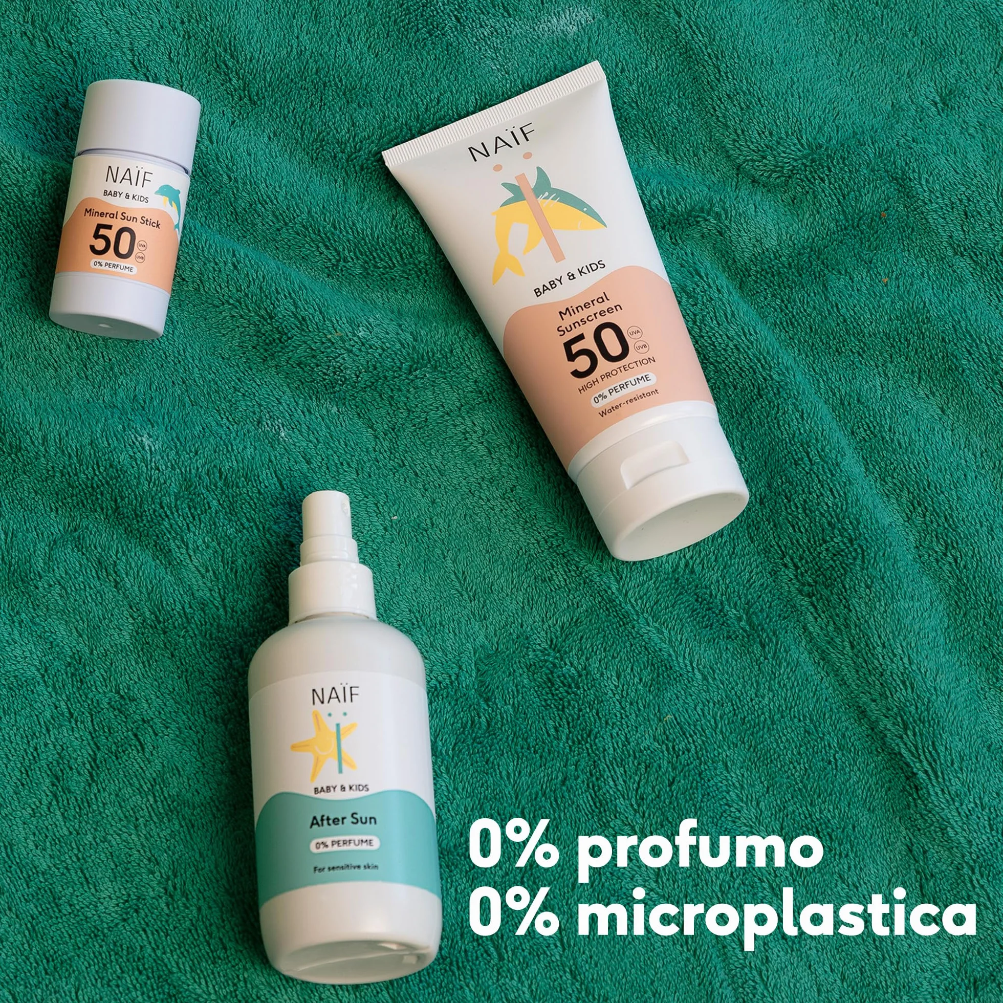 Naïf – Spray Doposole Rinfrescante per Neonati e Bambini – 0% Profumo – Lenisce e Idrata – Senza Microplastiche, Oli Minerali e Siliconi – Vegano – 175 ml