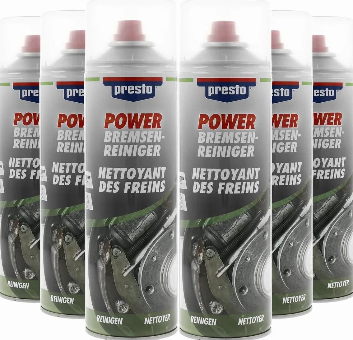 Presto Set di 6 Detergente per Freni Power 500 ml