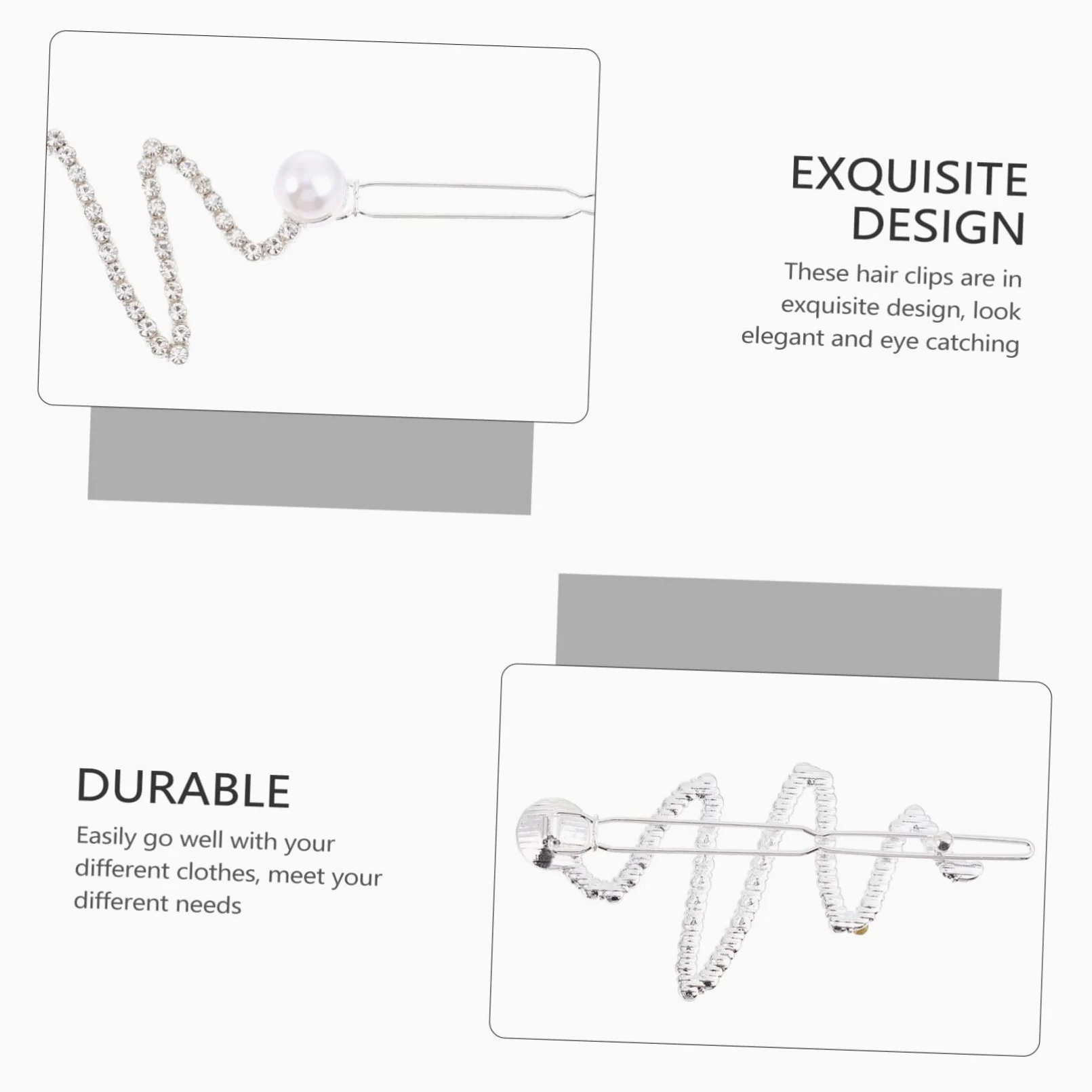 FRCOLOR 32 Pz Forcine per capelli da sposa per donne di diamanti fermagli per capelli perline Bobby capelli laterali luccicanti fermaglio per capelli semplice ed elegante sposa in lega di zinco carta