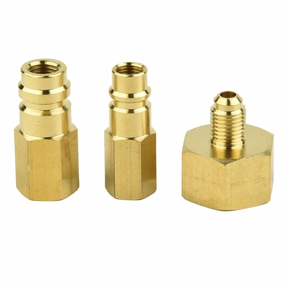 Adattatore per condizionatore auto R134A 1/4" SAE filettatura W21,8 a 1/4" SAE
