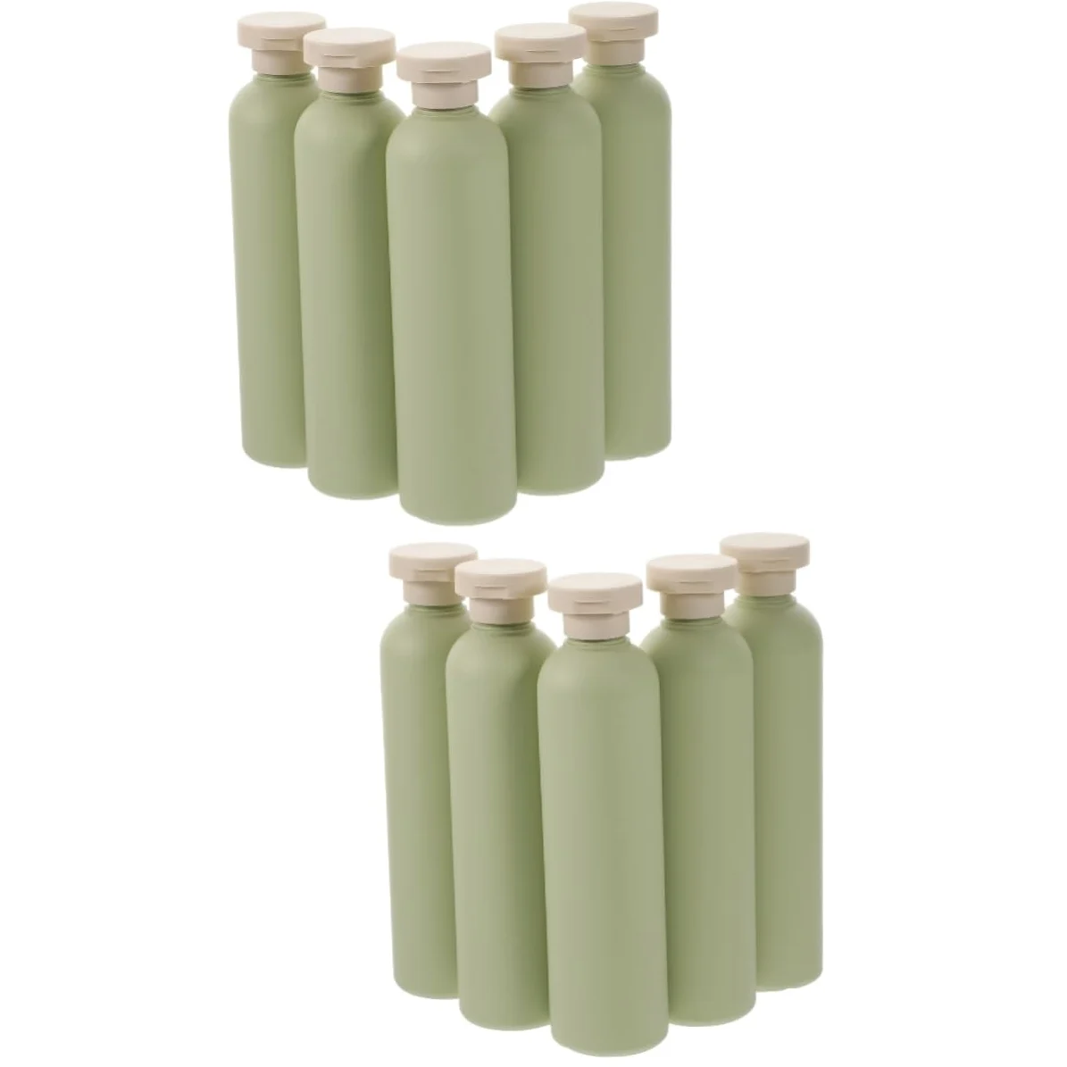 BESTYASH 2 Set Bottiglie Ricaricabili Con Flip Per Lozioni E Shampoo Bottiglie Vuote Viaggio Per Casa E Hotel 5 Pezzi*2