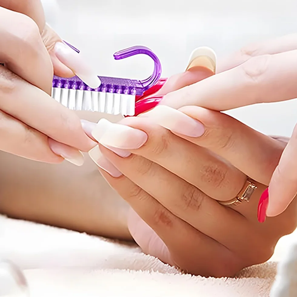 24 Pezzi Spazzola Per Unghie Spazzola Per Il Lavaggio Delle Mani con Manico in Plastica Lavaggio Di Mani Spazzolino Per Pulizia E Pulizia Delle Unghie(Viola, Rosa, Blu)