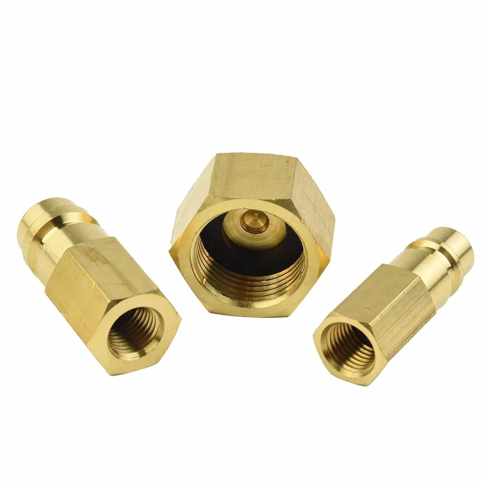 Adattatore per condizionatore auto R134A 1/4" SAE filettatura W21,8 a 1/4" SAE