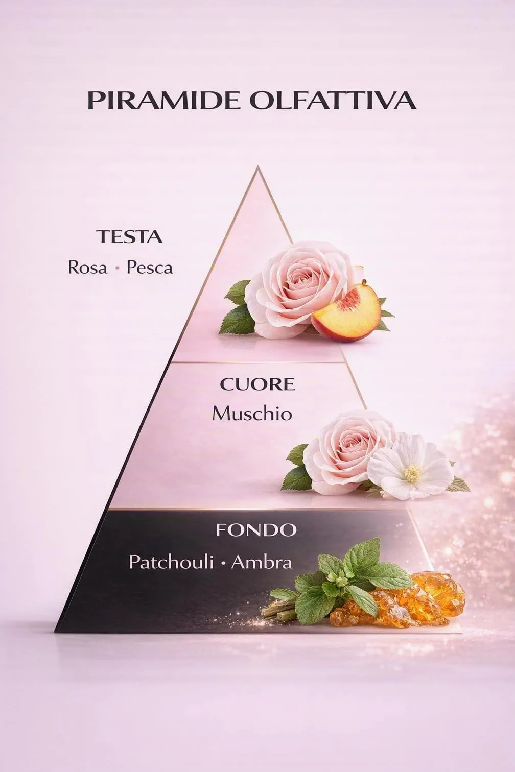 Narcis For Her Eau de Parfum Donna 50 ml | Fragranza floreale muschiata con pesca, rosa, cuore di muschio, patchouli, ambra e delicate note legnose