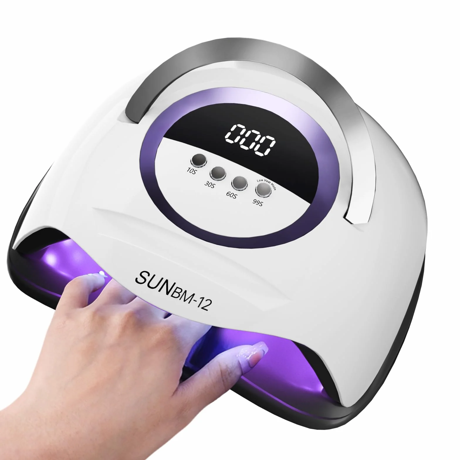 Lampada per unghie UV LED da 300 W, asciuga unghie professionale, smalto gel, luce UV per unghie con 72 perline, 4 impostazioni timer, sensore automatico, display LCD