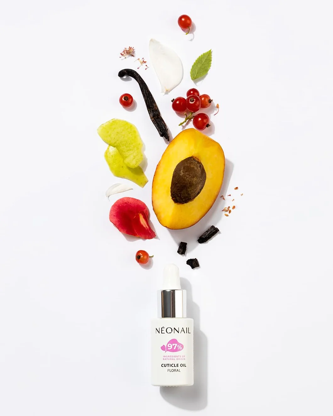 NÉONAIL Vitamin Cuticle Oil FLORAL - Olio Cuticole Unghie - Con Olio di Mandorle, di Macadamia, Vitamina E - Rinforzante Unghie - Idratante e Rigenerante - 6,5 ml