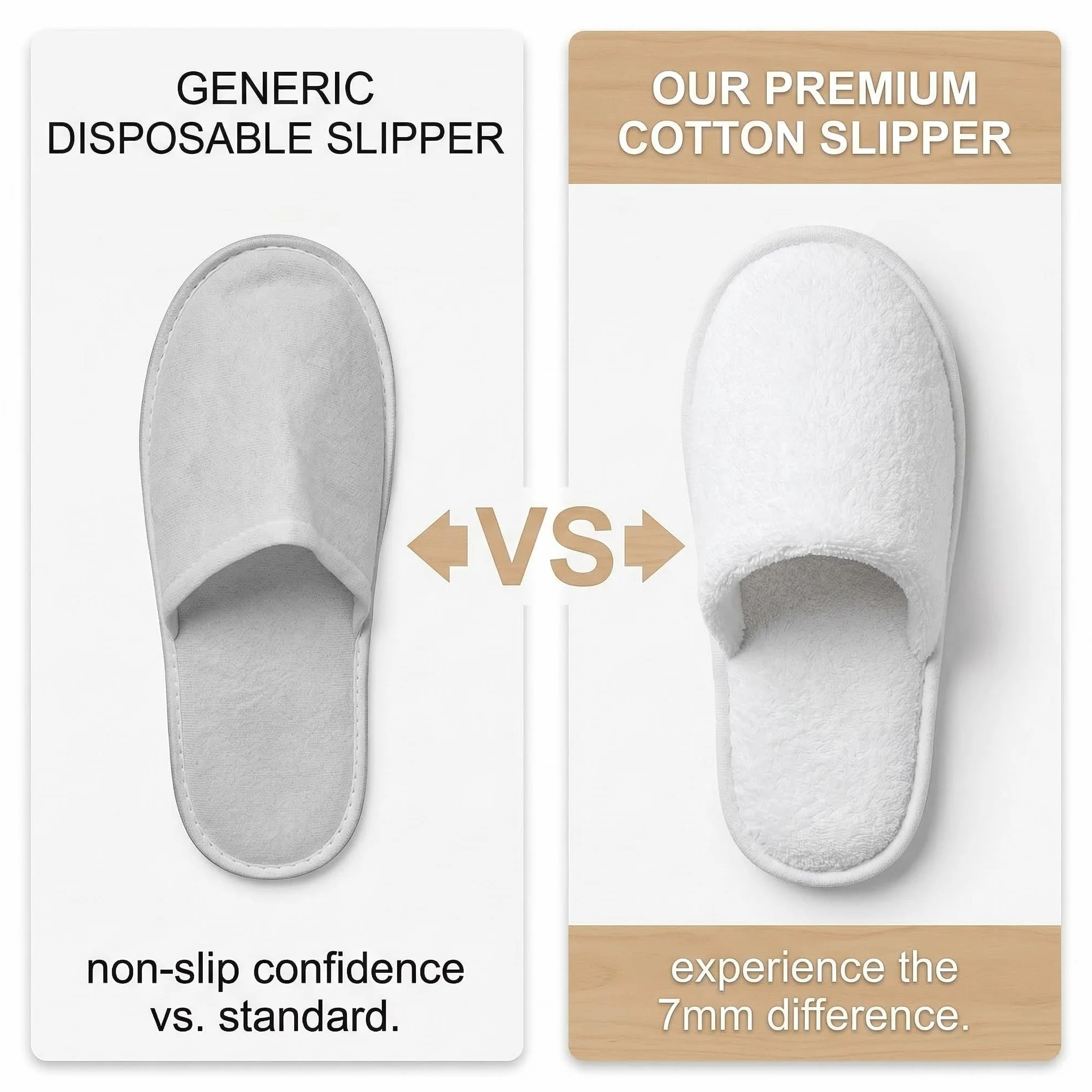 2 Paia Pantofole Monouso per Hotel Comode e Traspiranti per Ospiti SPA Famiglie Unisex (rinforzate)