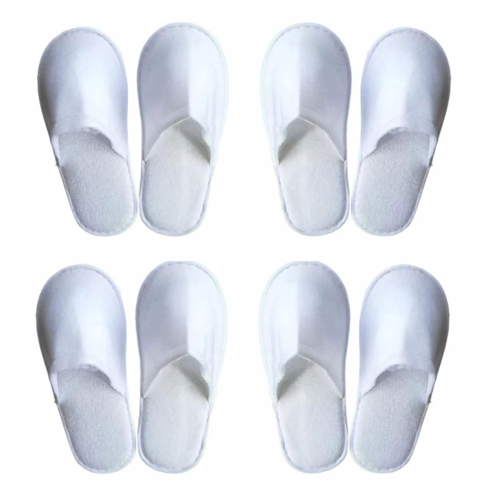 Kiuiom Pantofole Antiscivolo Riutilizzabili Lavabili 4 Paia Unisex Bianco