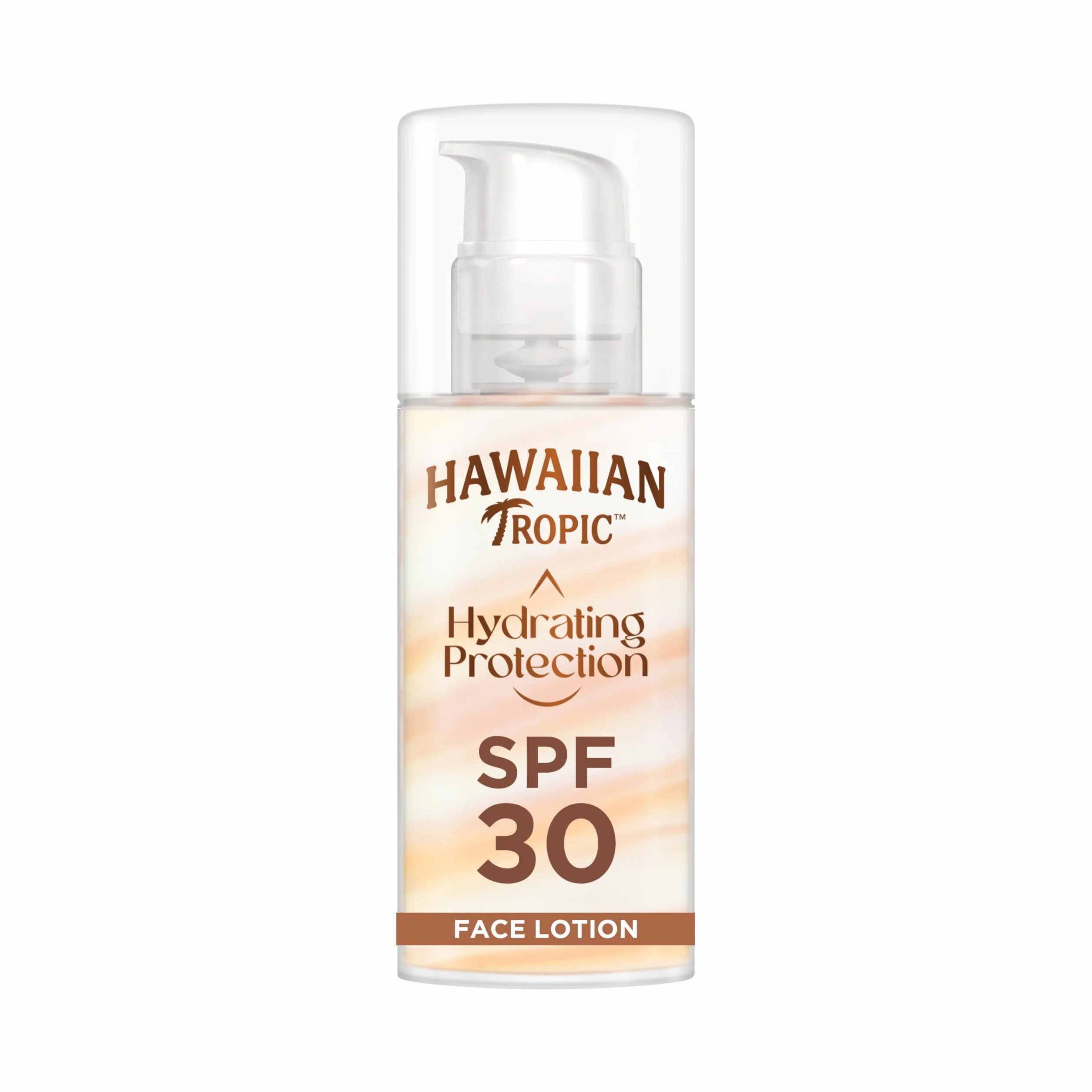Hawaiian Tropic | Hydrating Protection Lozione Solare Viso SPF 30, Protezione UVA + UVB, 50 ml, 12 ore di idratazione, applicabile prima del Make-Up, Resistente all'Acqua, Vegano