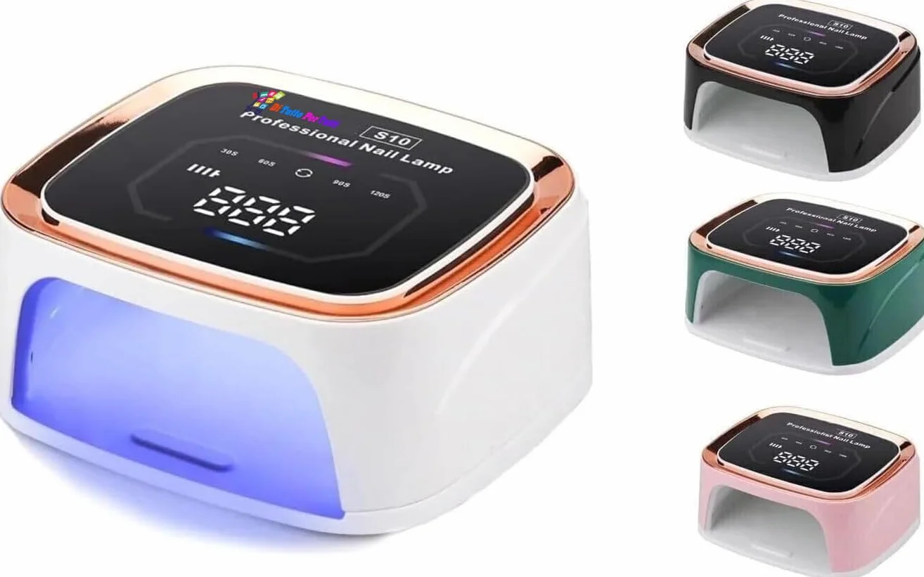Di Tutto Per Tutti® Lampada UV LED Unghie 108W Ricaricabile Senza Fili, 36 LED, Asciuga Smalto Gel Rapidamente, con Timer e Display Digitale – Professionale per Manicure e Pedicure, Modello S10